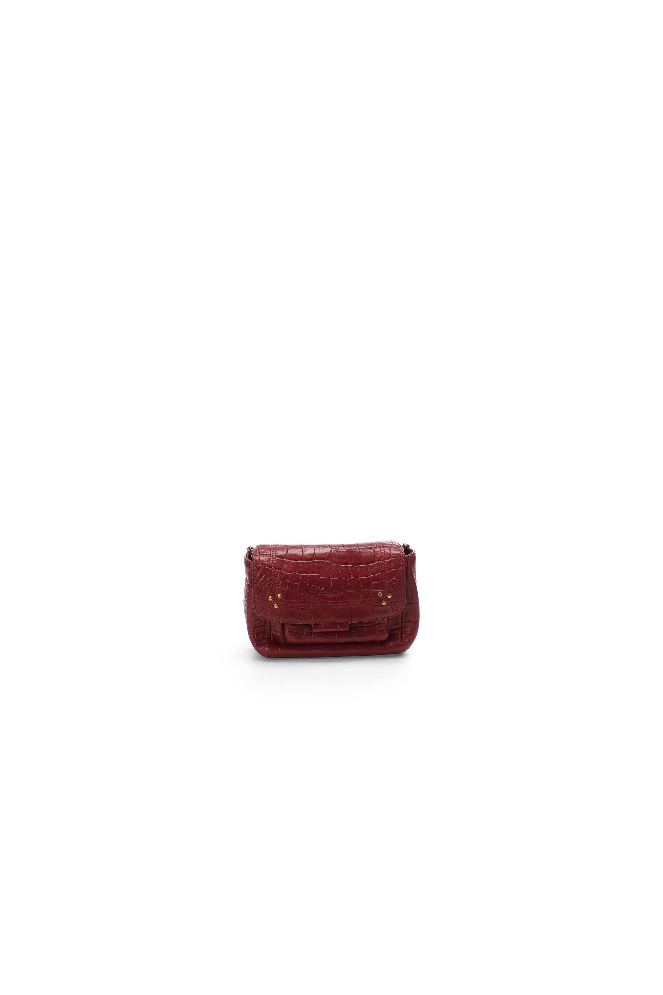 Lulu S Agneau croco bordeaux Jerome Dreyfuss