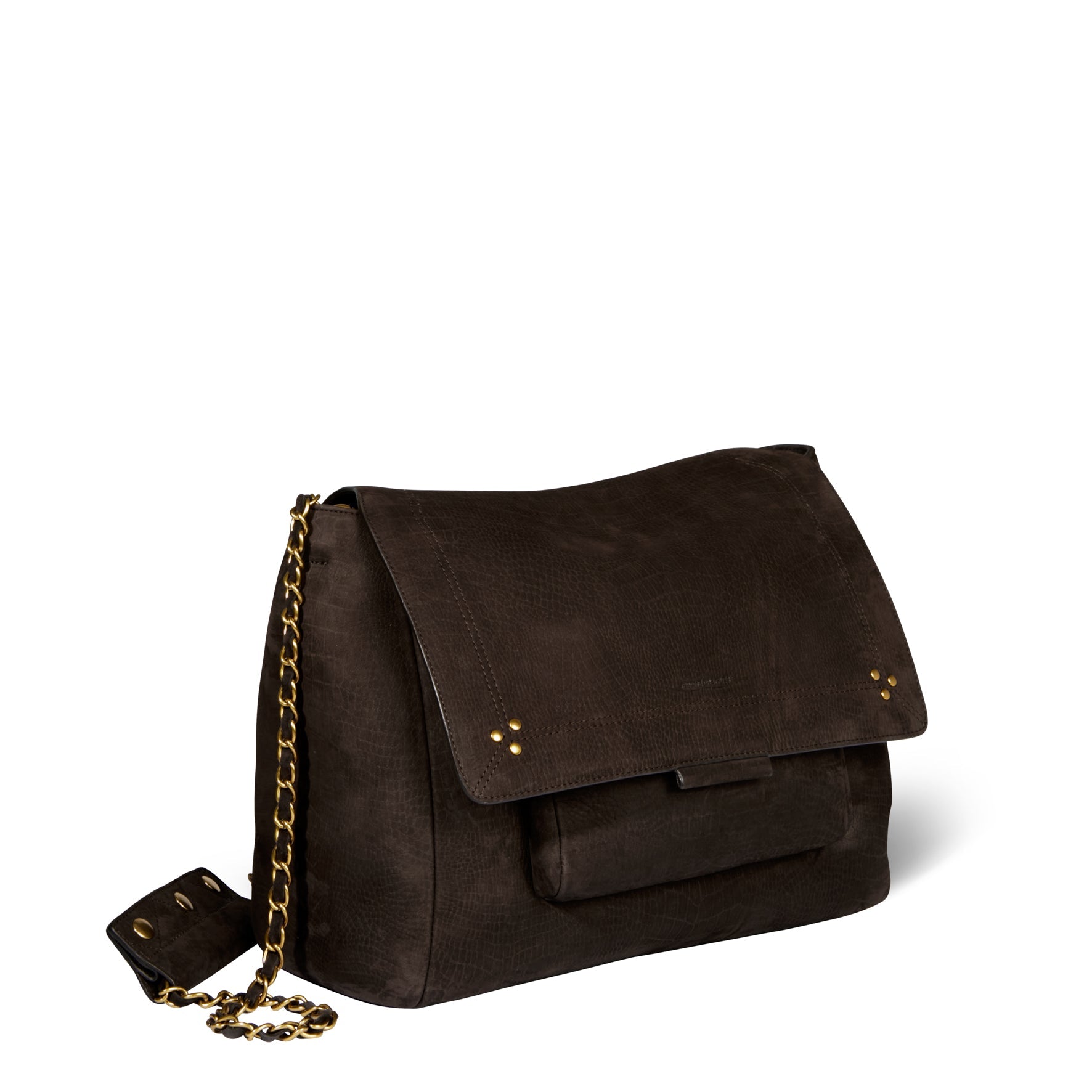 Lulu XL taurillon croco moka Jerome Dreyfuss