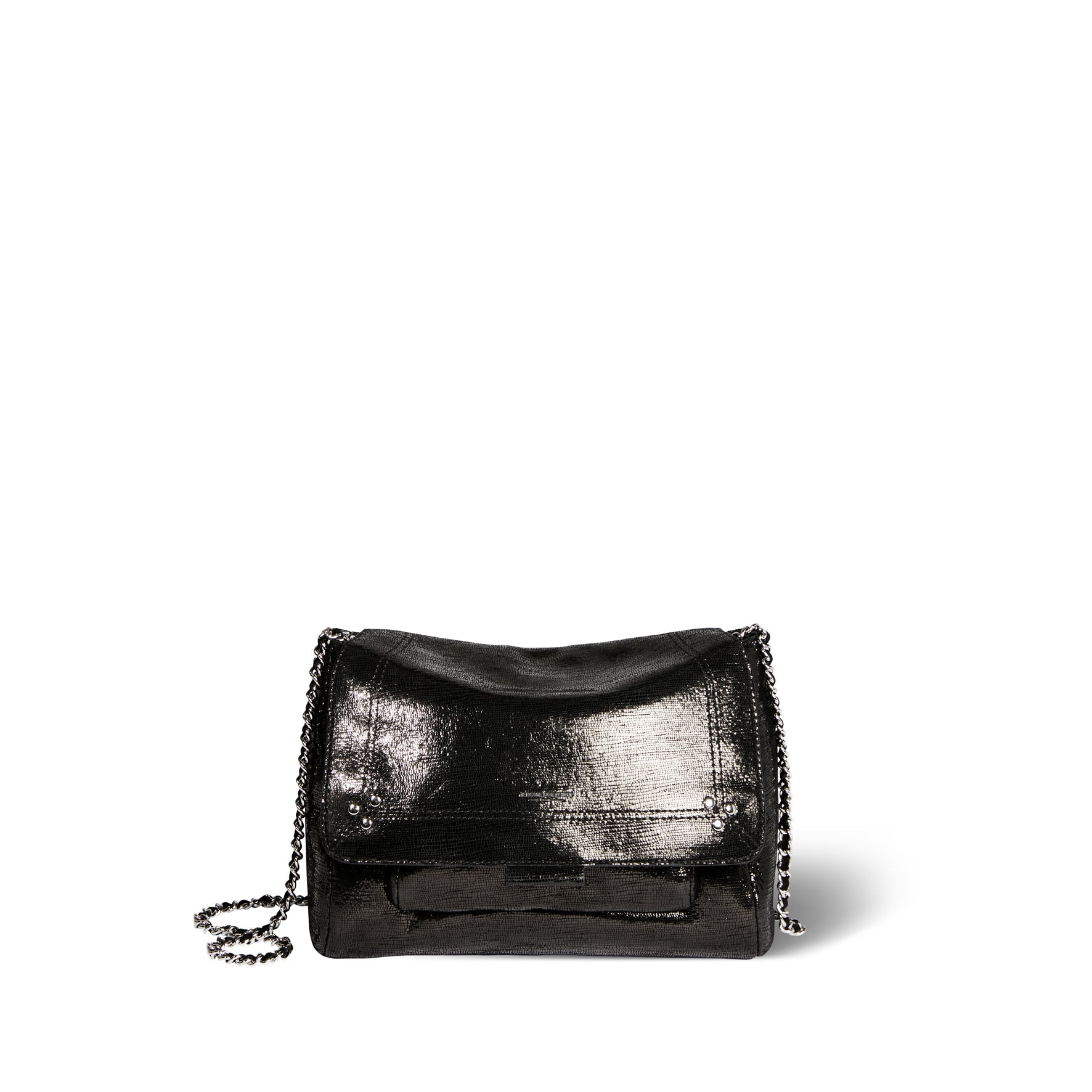 Lulu M Chèvre Lamé Noir Jerome Dreyfuss