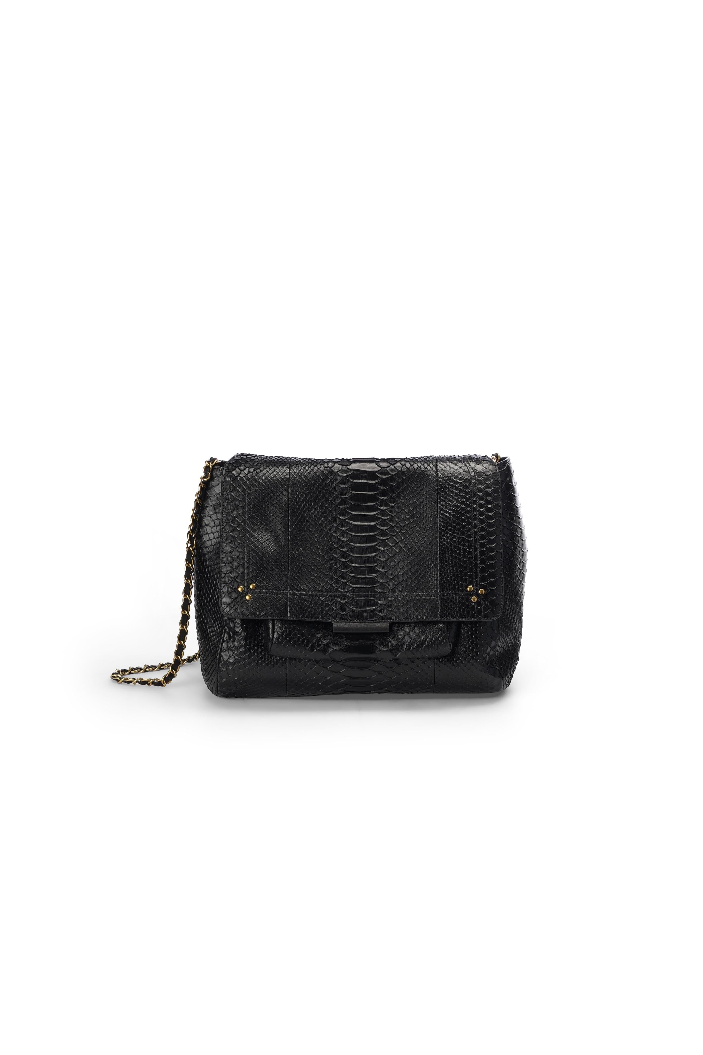 Lulu XL python noir Jerome Dreyfuss