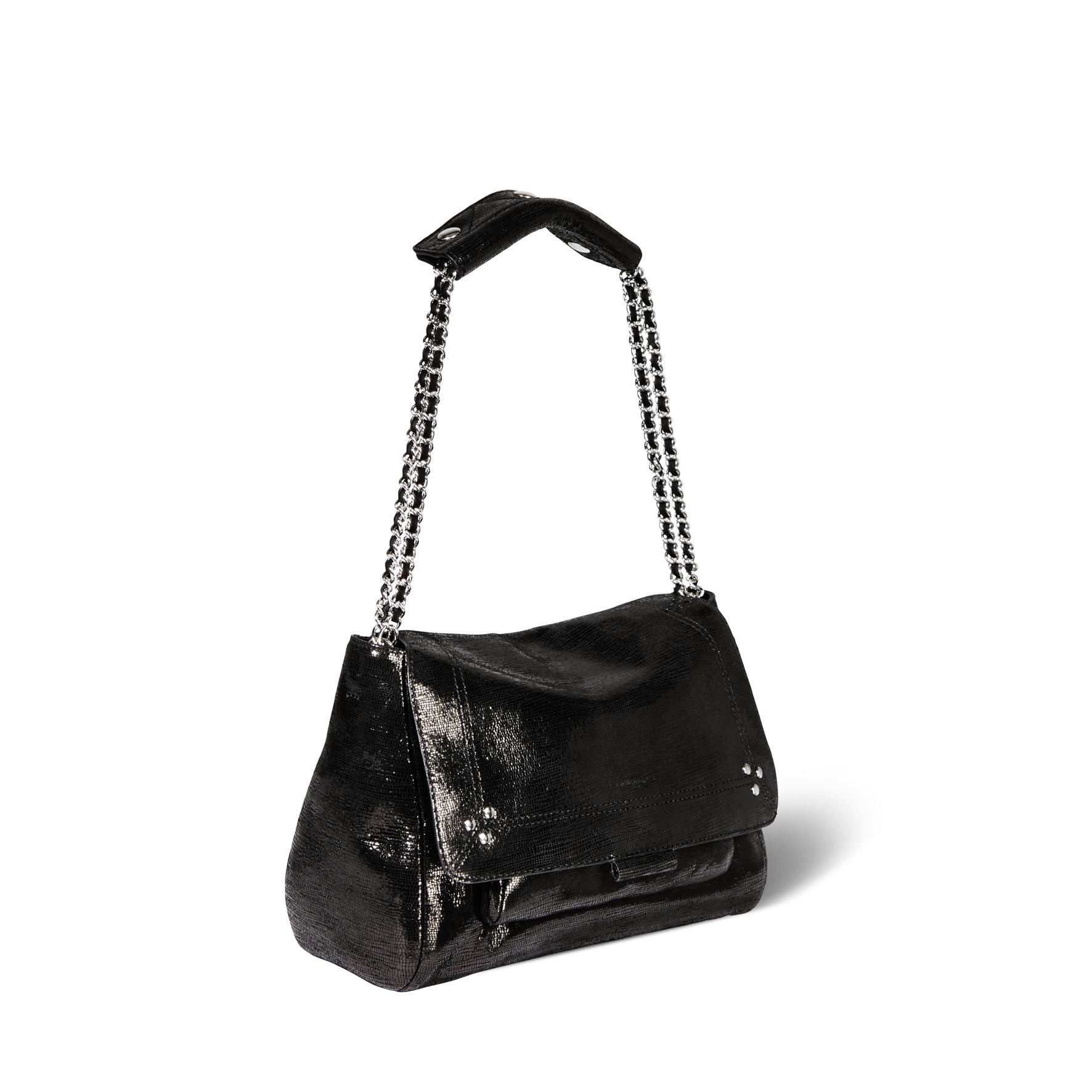 Lulu M Chèvre Lamé Noir Jerome Dreyfuss