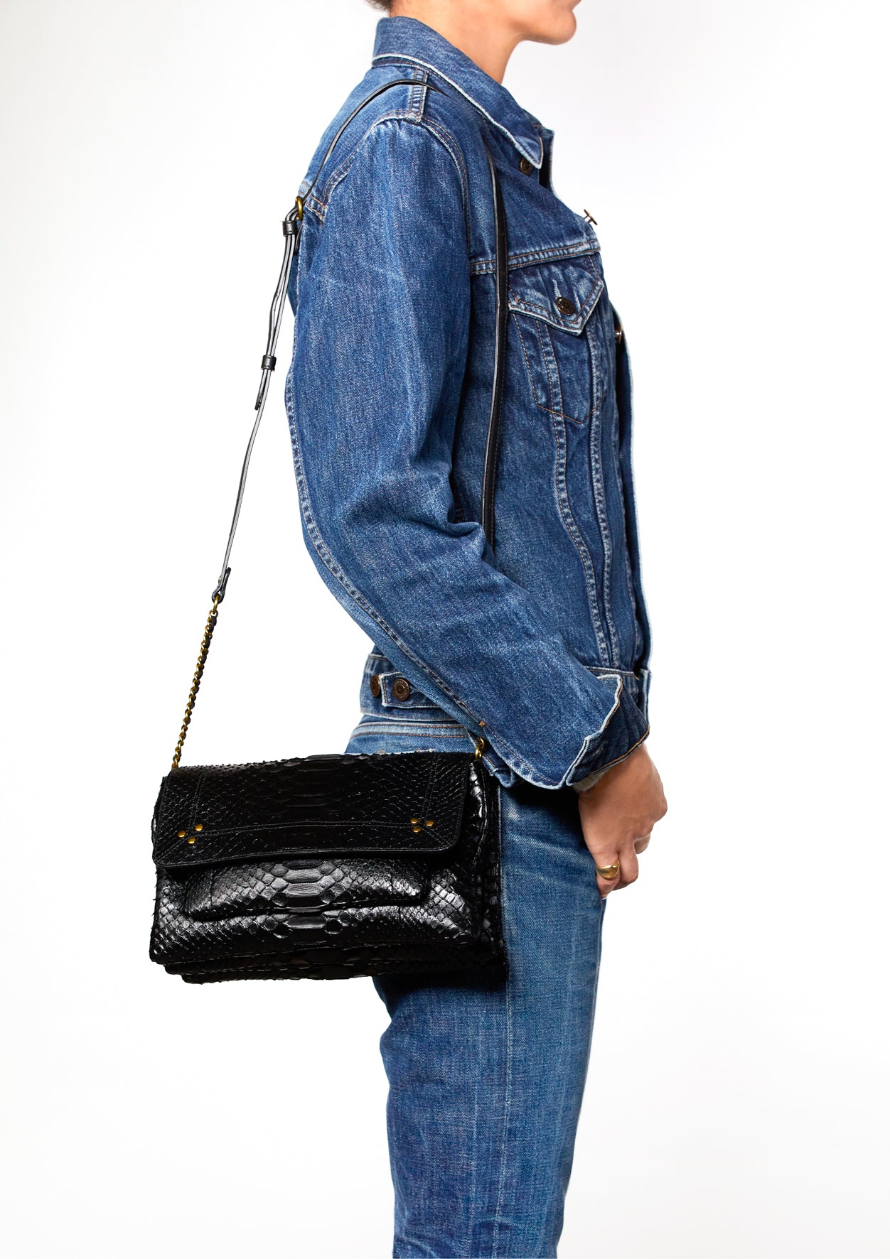 Charly M python noir Jerome Dreyfuss