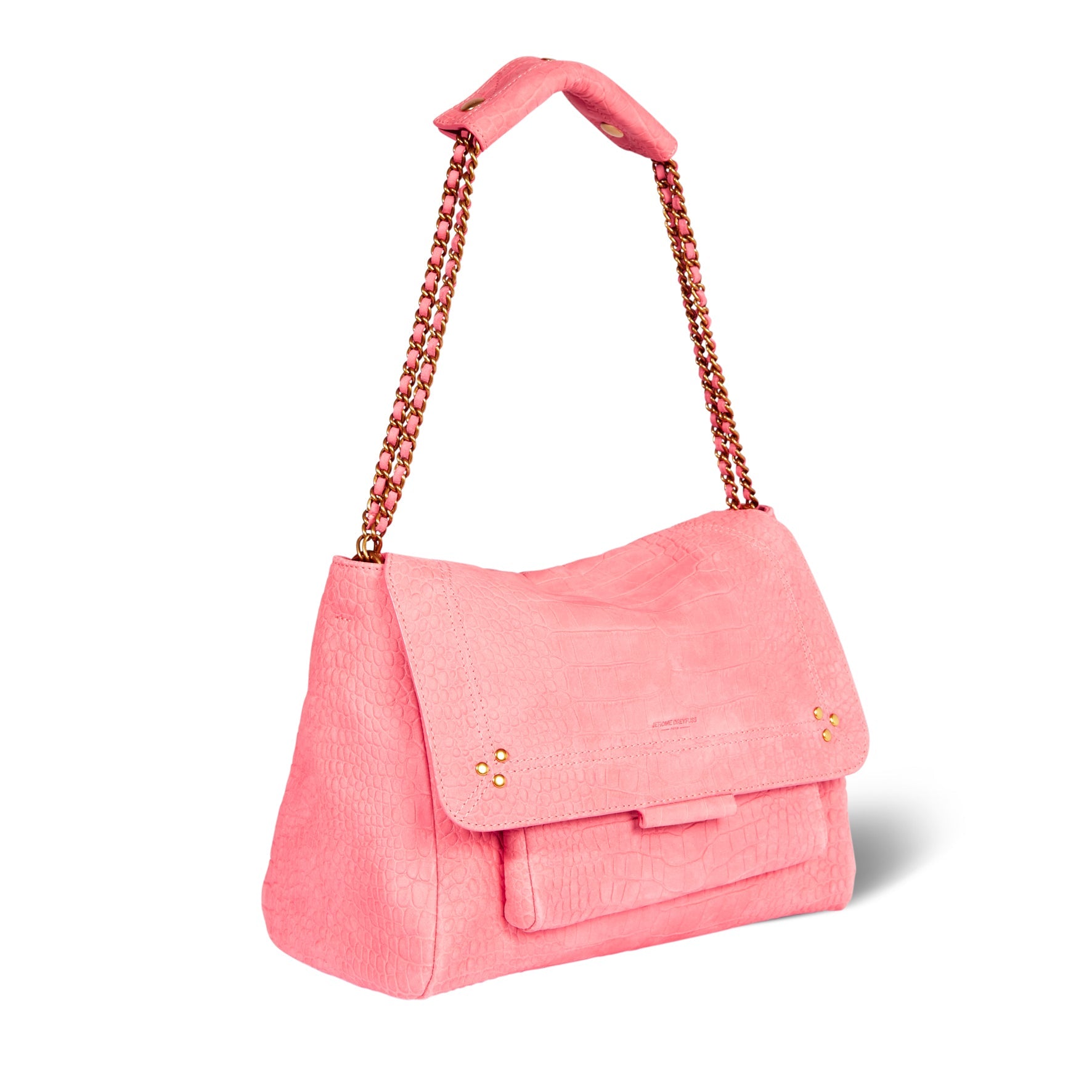 Lulu L Veau Nub Croco Rose Jerome Dreyfuss