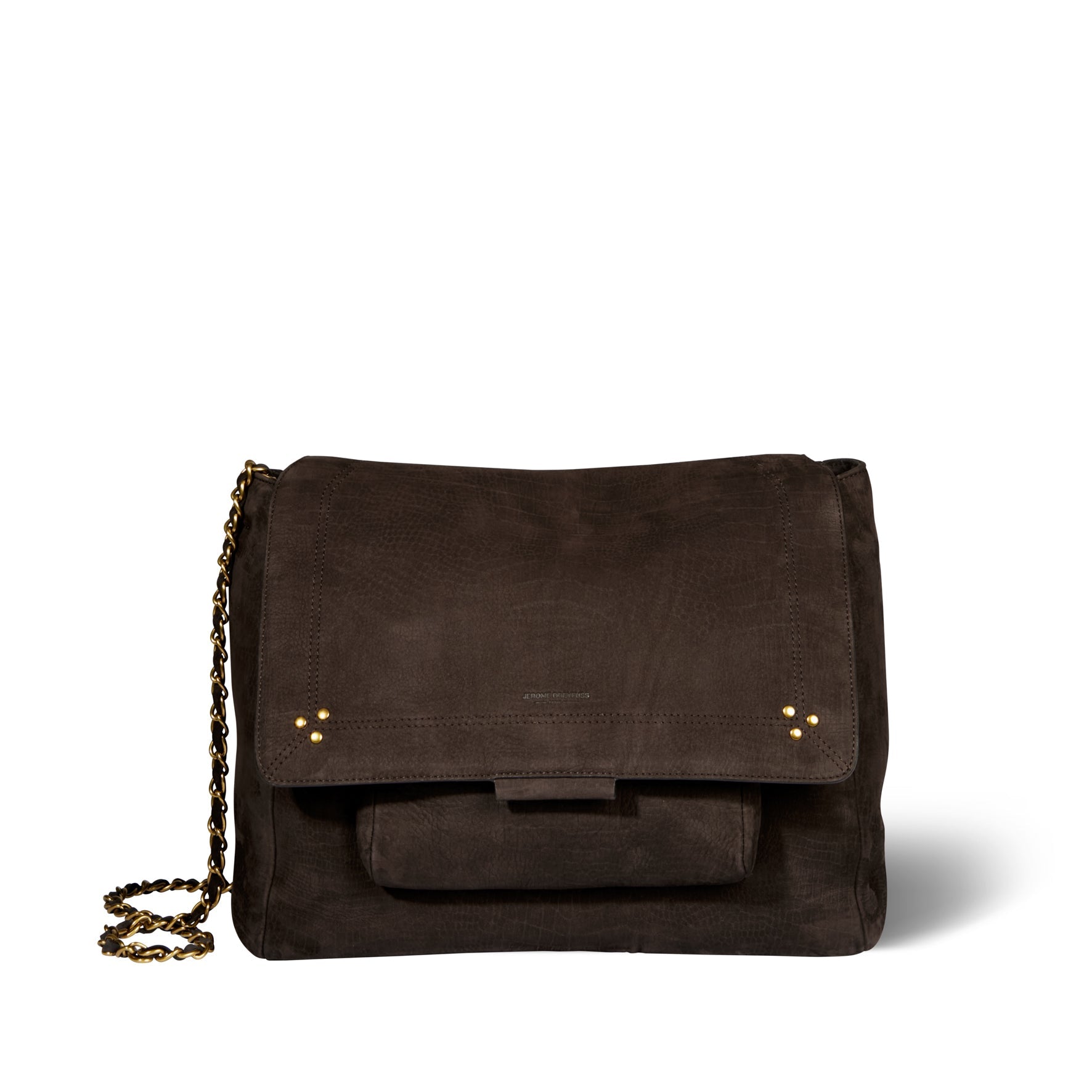 Lulu XL taurillon croco moka Jerome Dreyfuss
