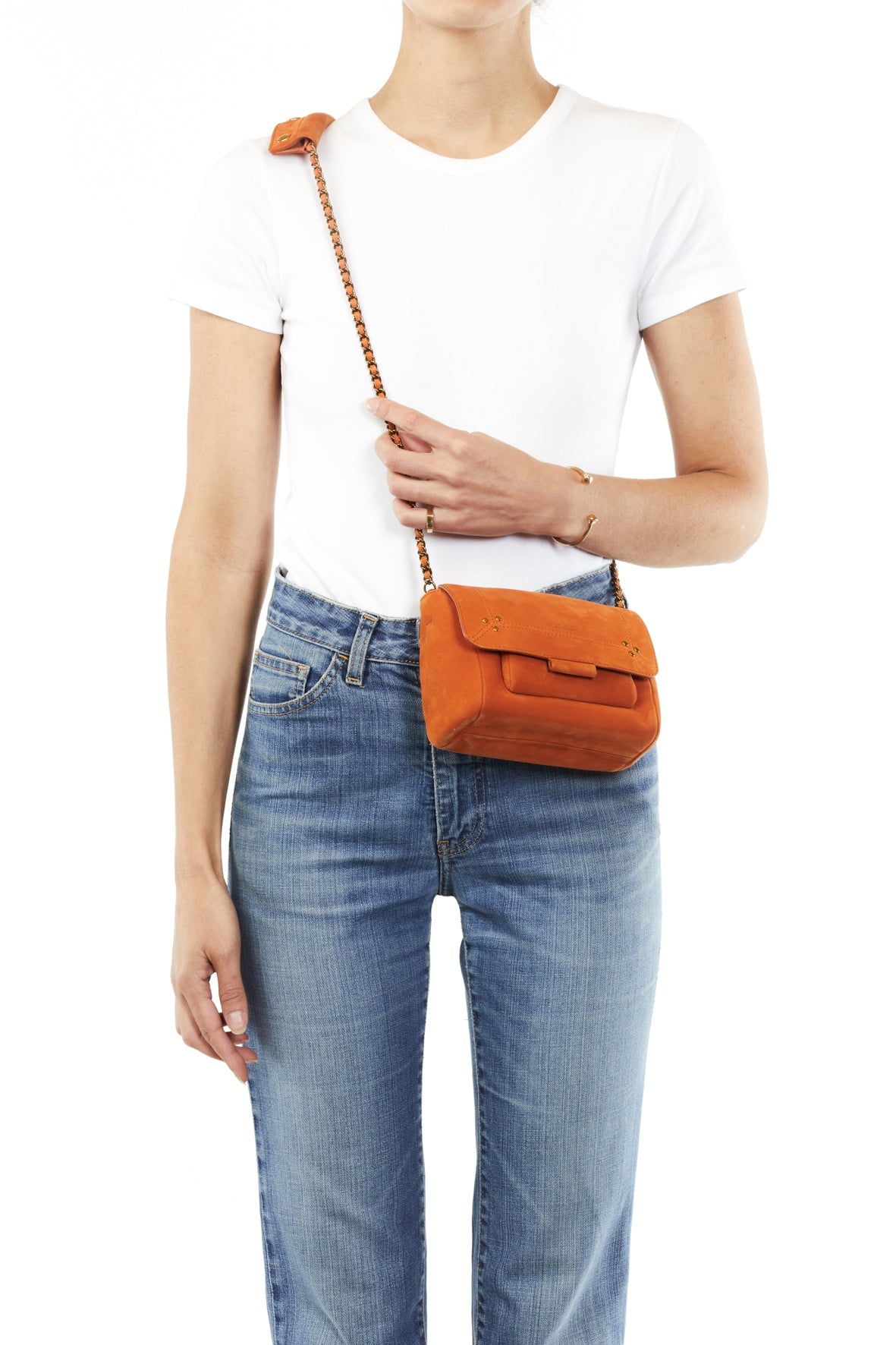 Lulu S Veau Nub Orange Jerome Dreyfuss