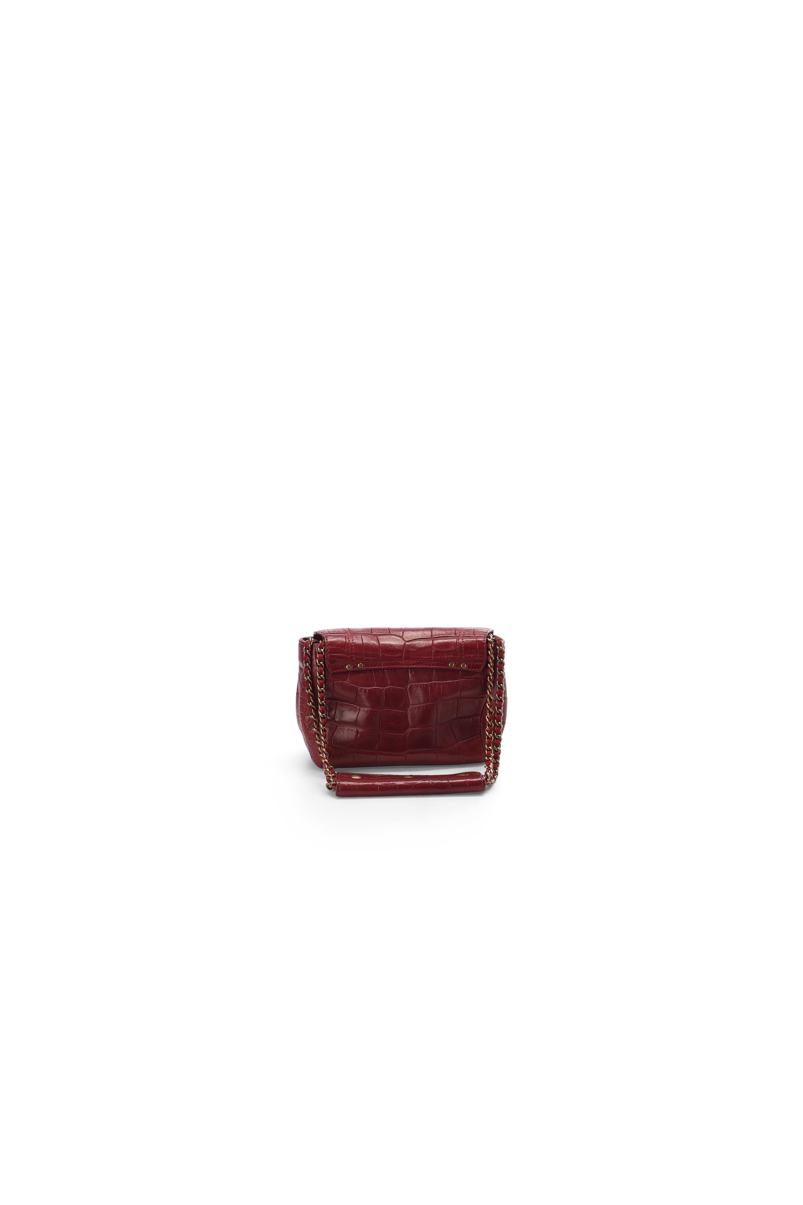 Lulu S Agneau croco bordeaux Jerome Dreyfuss