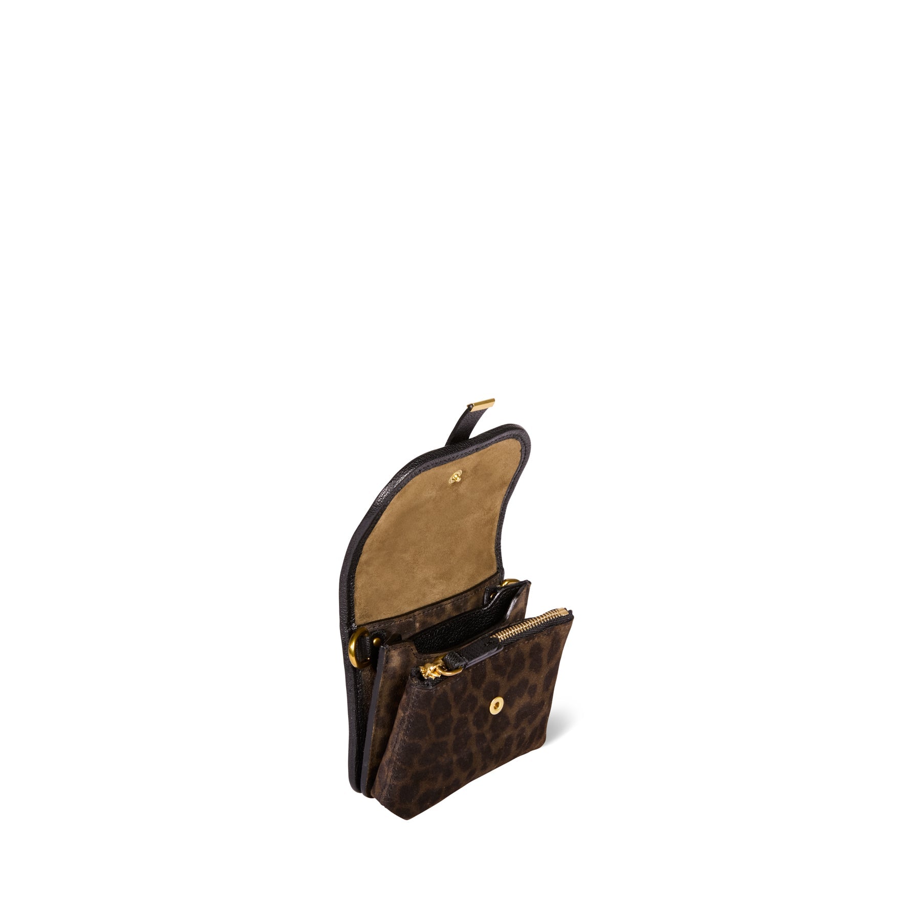 Stan PM Croute velours Imprimé Léopard Kaki Jerome Dreyfuss