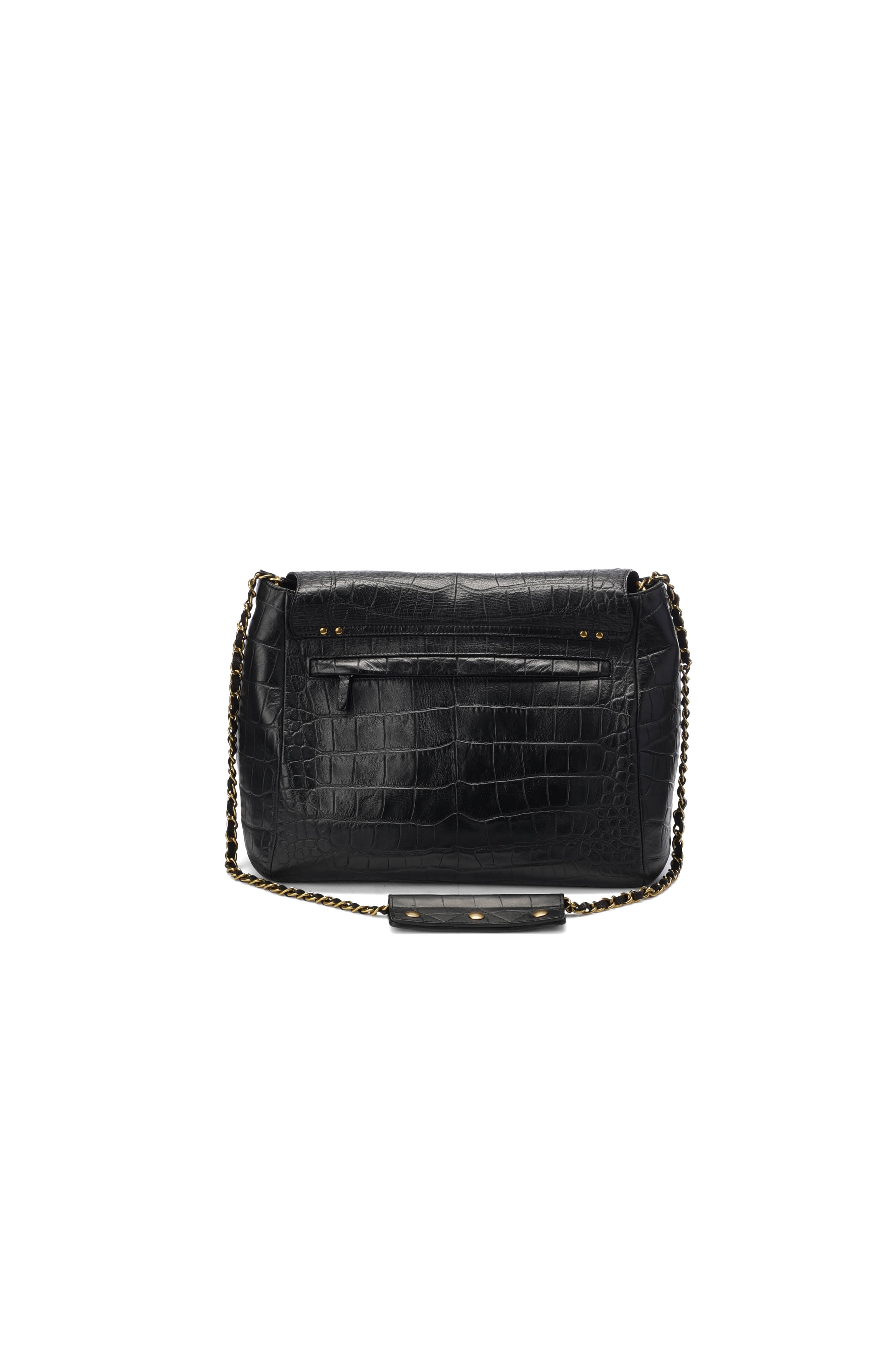 Lulu XL croco noir Jerome Dreyfuss