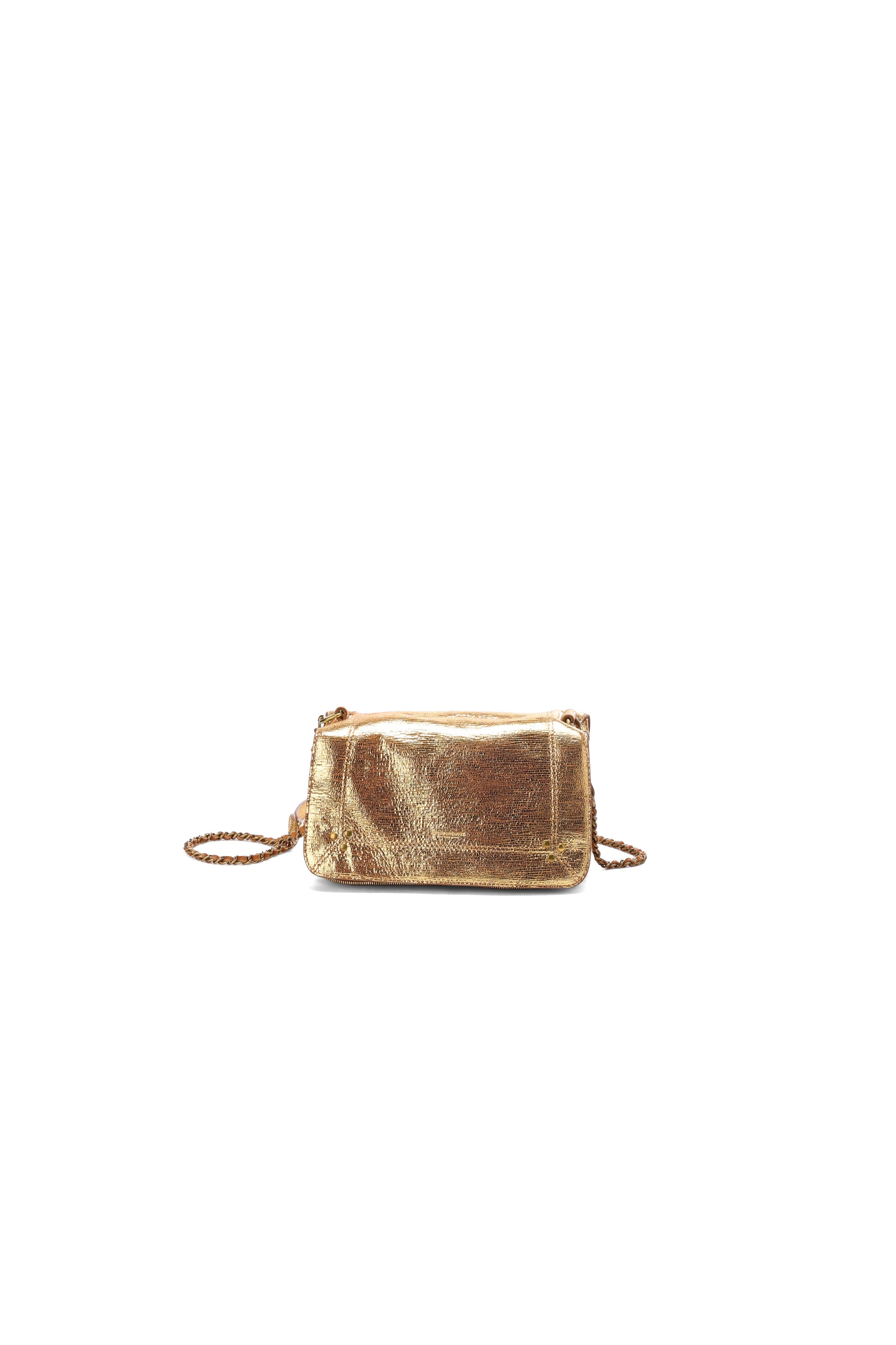 Sac bandoulière, porté à l'épaule ou en croisé. Bandoulière amovible en chaine tressée de cuir réglable en deux longueurs. Fermeture par un rabat en cuir aimanté. (need edit) Jerome Dreyfuss