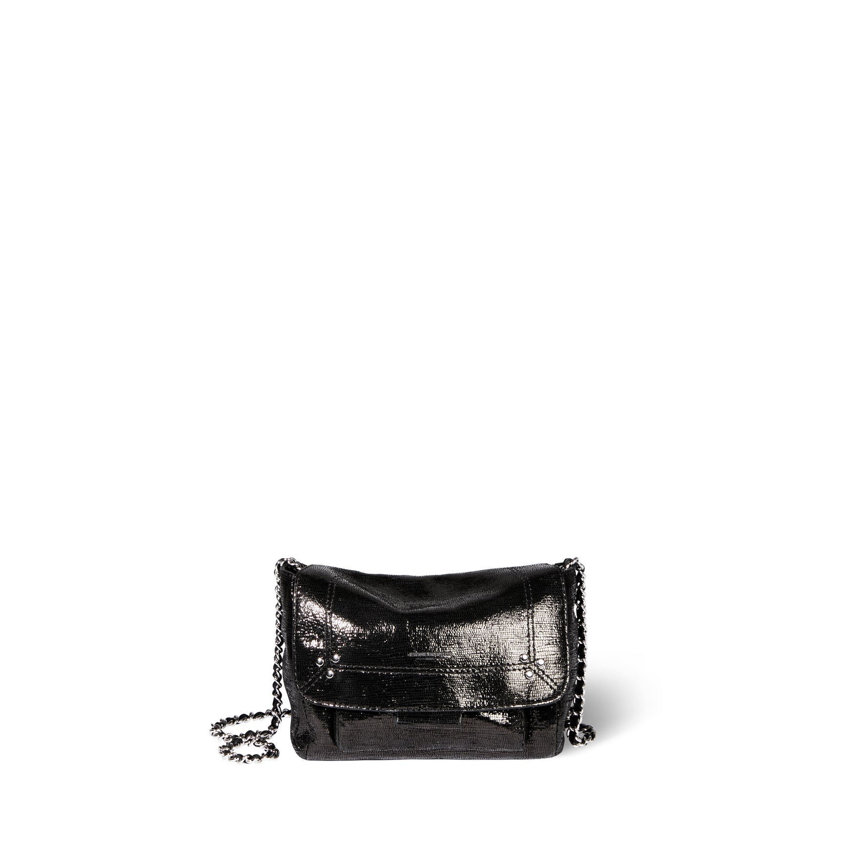 Lulu S Chèvre Lamé Noir Jerome Dreyfuss
