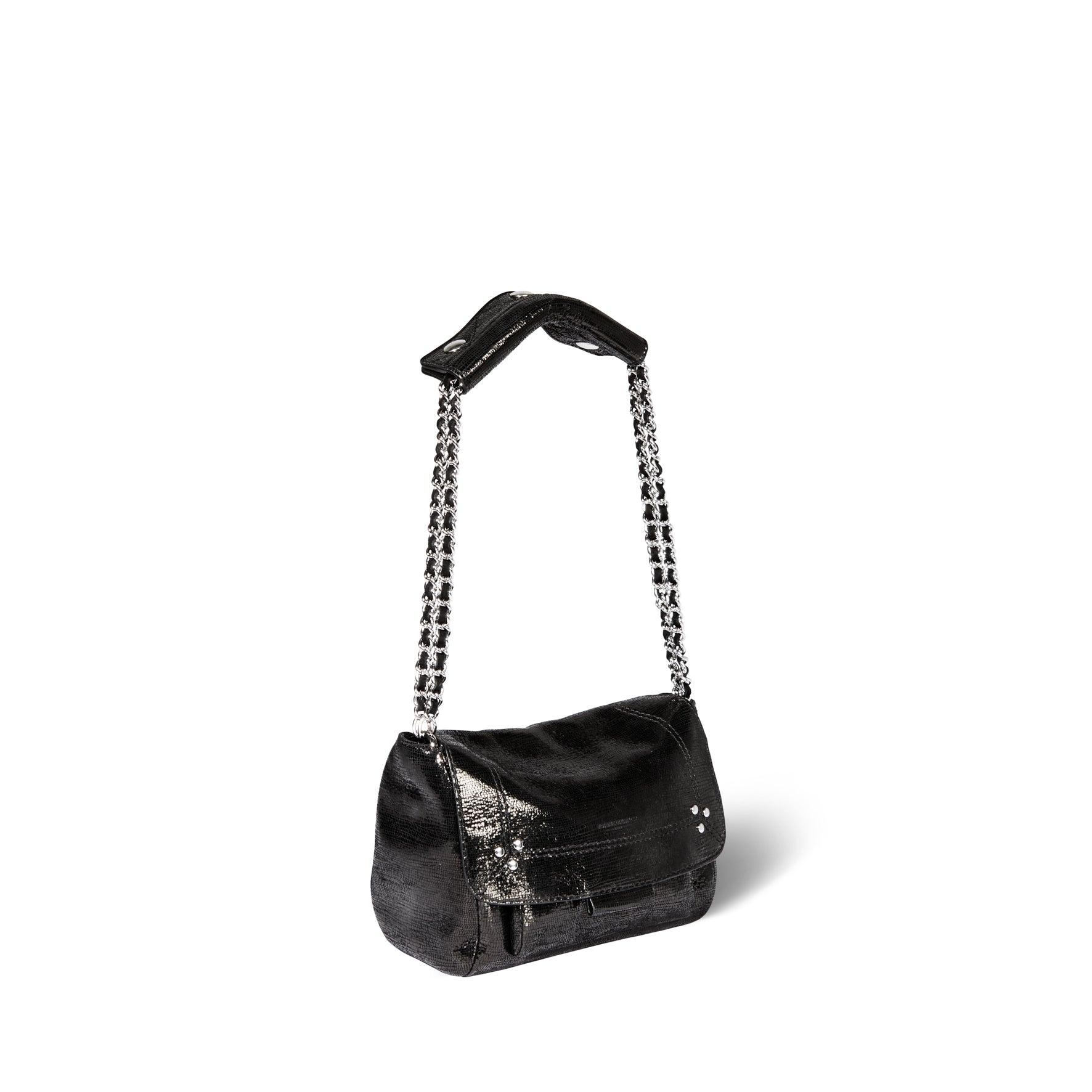 Lulu S Chèvre Lamé Noir Jerome Dreyfuss