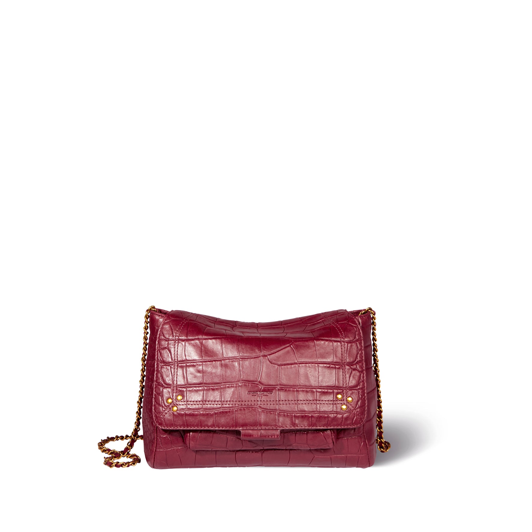 Lulu M Agneau croco bordeaux Jerome Dreyfuss