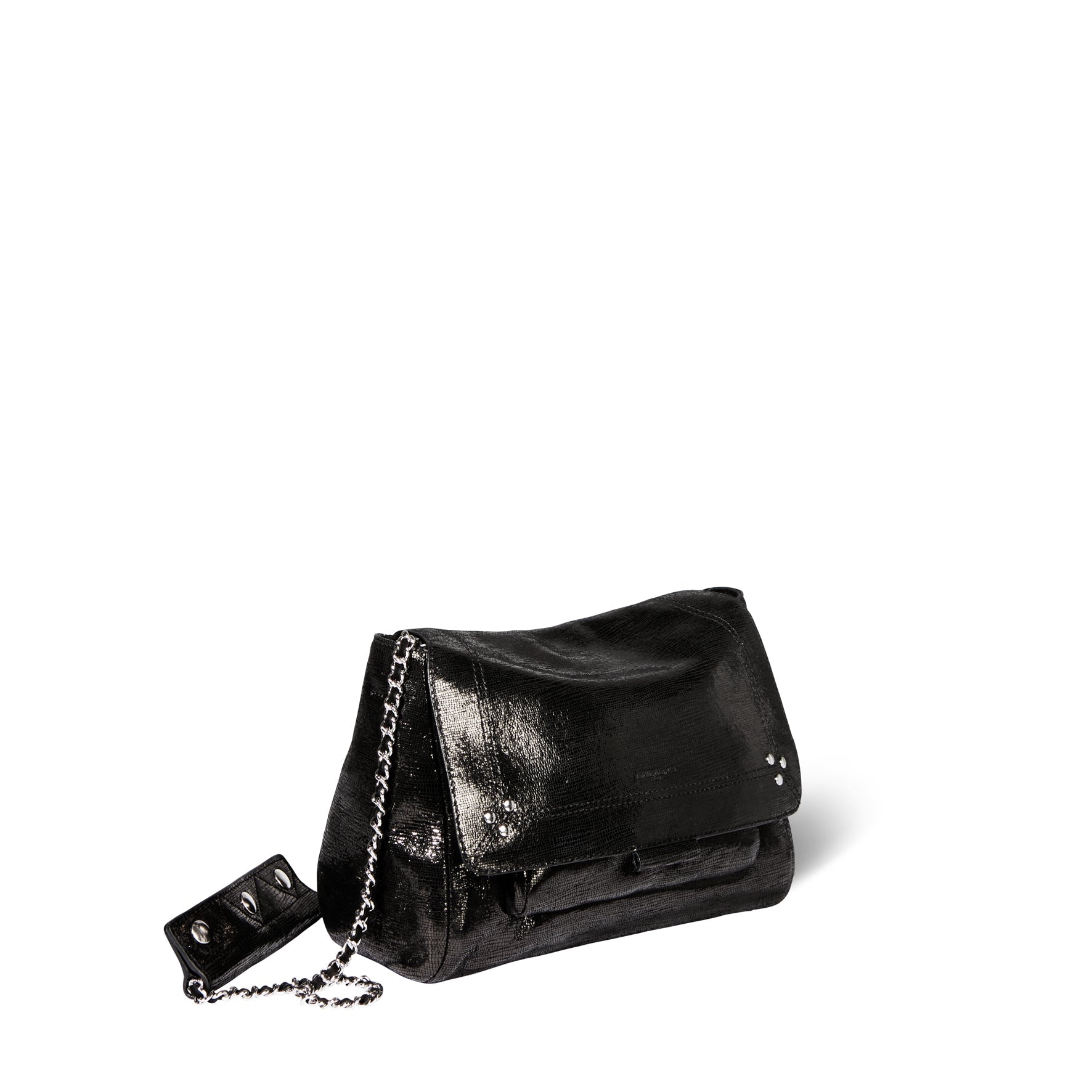 Lulu M Chèvre Lamé Noir Jerome Dreyfuss
