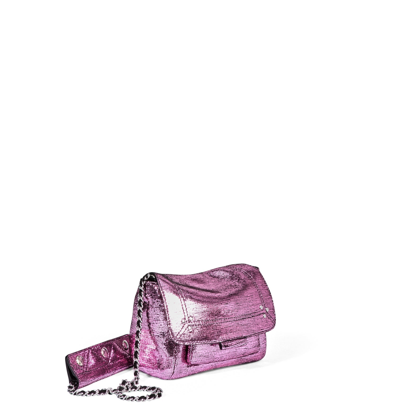 Lulu S Chèvre Lamé Rose Jerome Dreyfuss