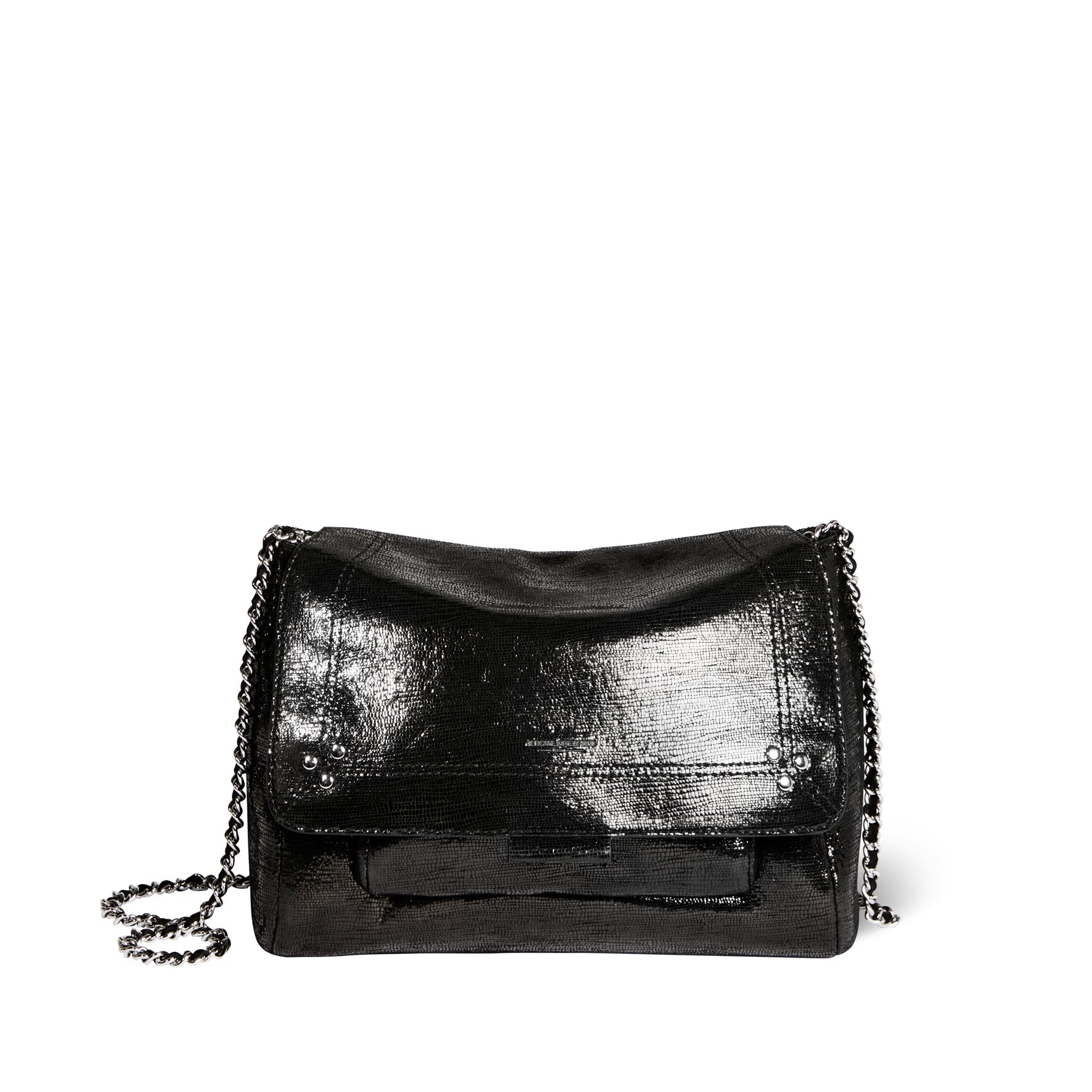 Lulu L Chèvre Lamé Noir Jerome Dreyfuss
