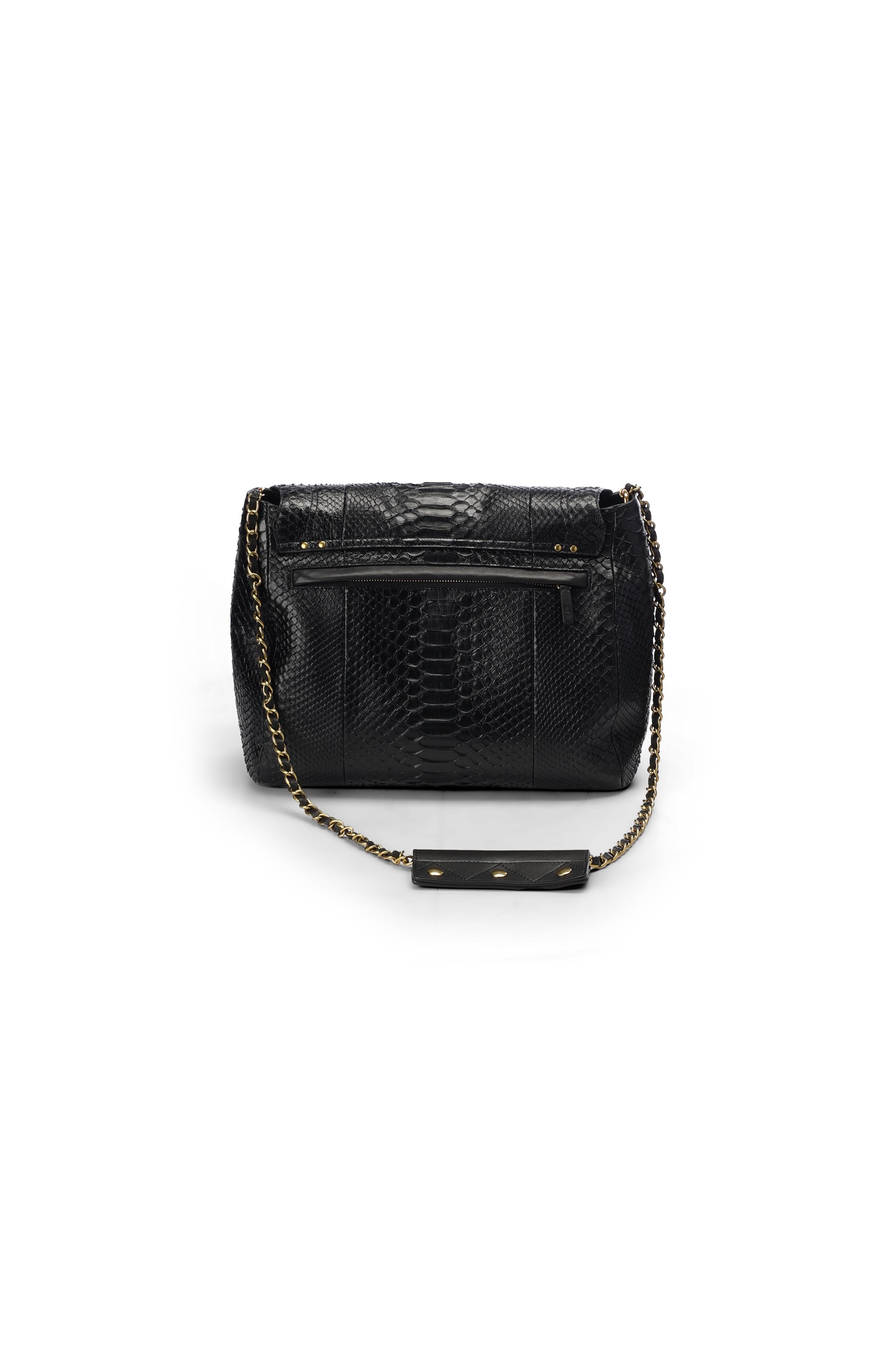 Lulu XL python noir Jerome Dreyfuss