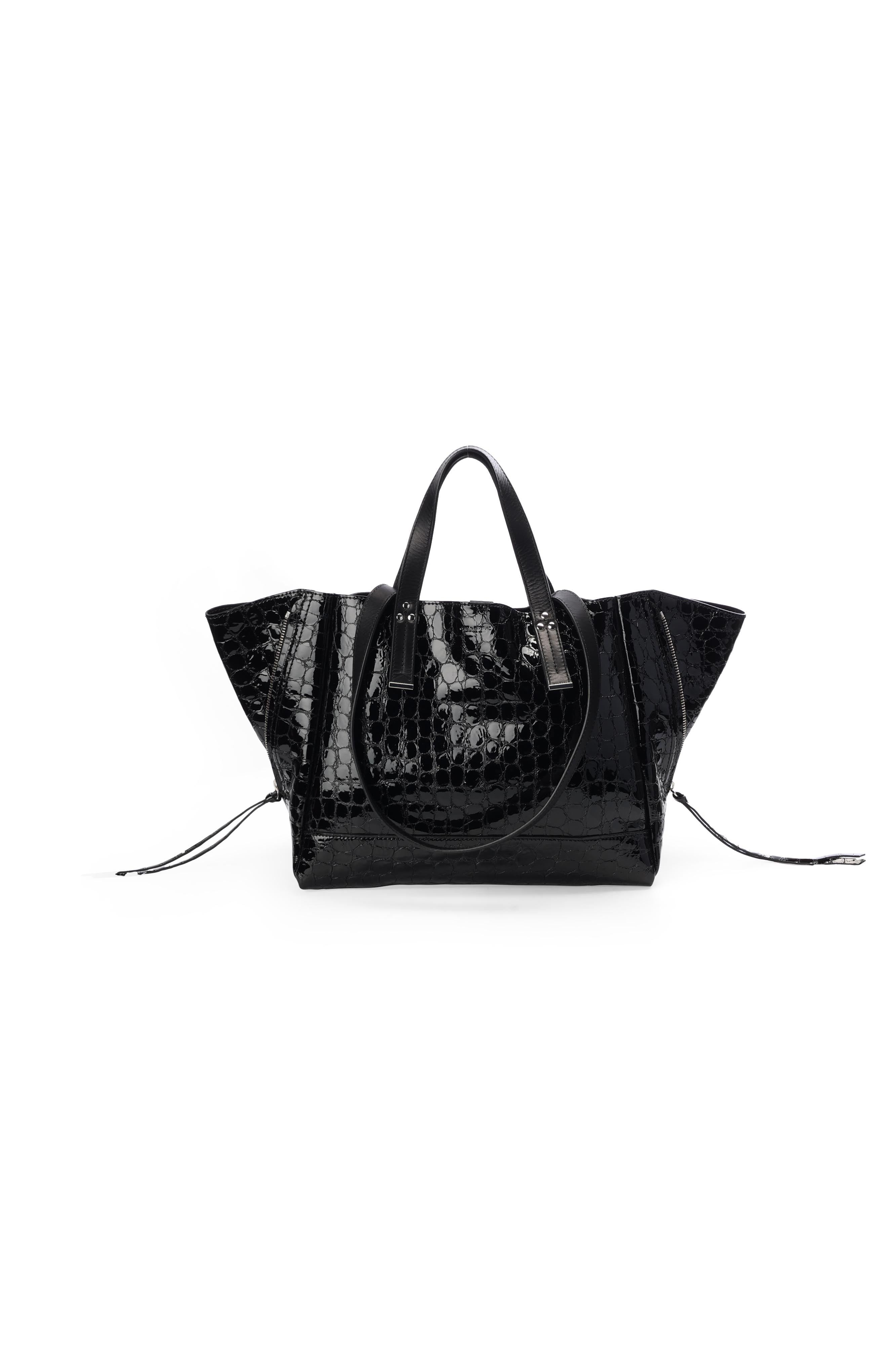 Georges M Agneau croco vernis noir Jerome Dreyfuss