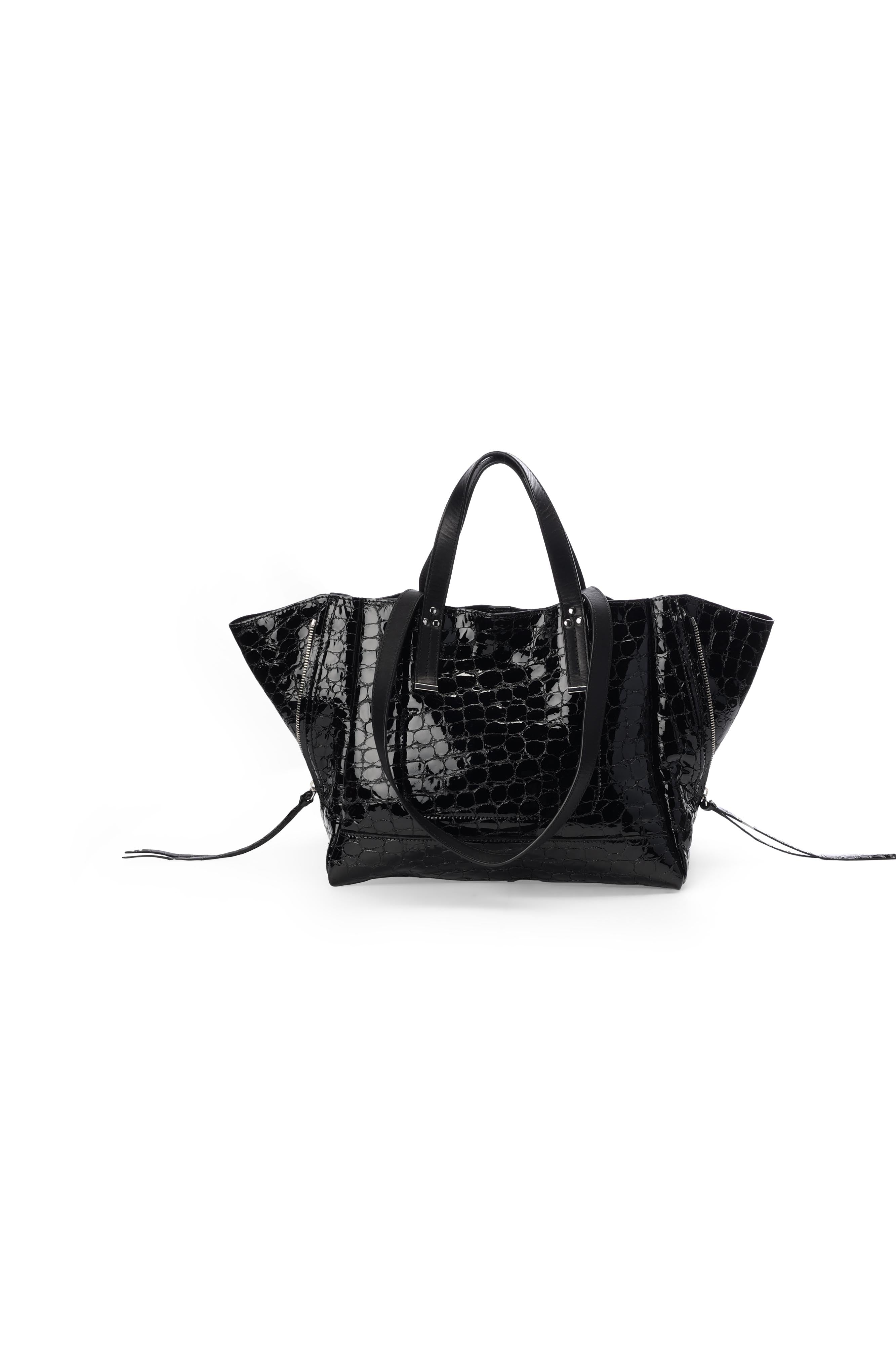 Georges M Agneau croco vernis noir Jerome Dreyfuss