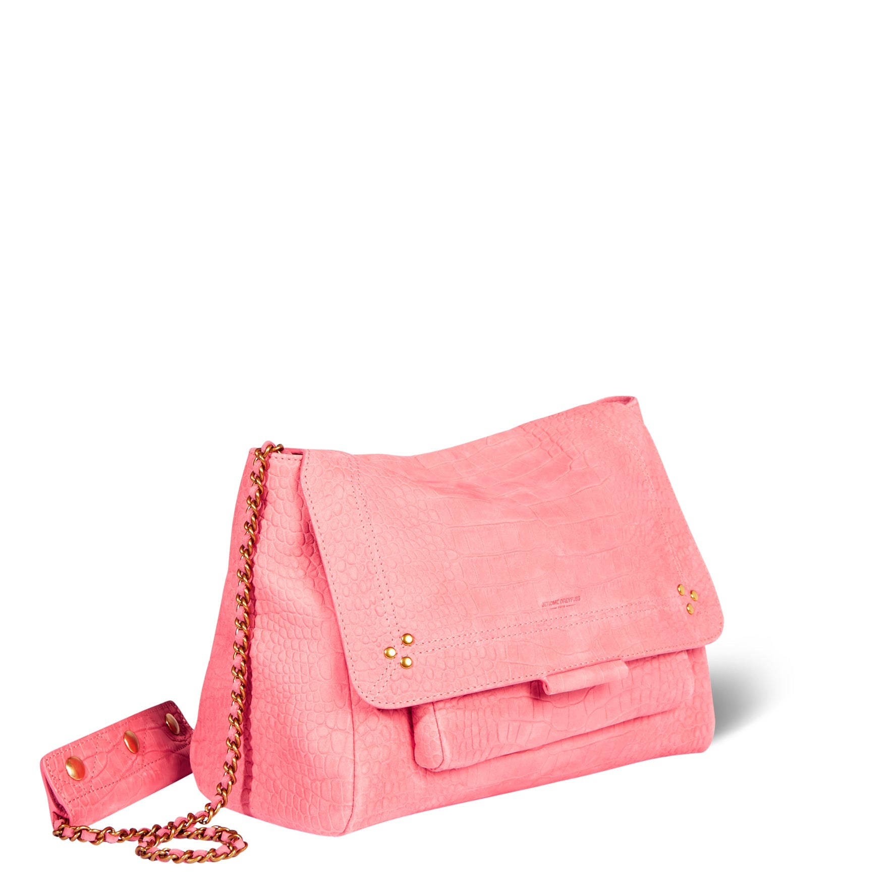 Lulu L Veau Nub Croco Rose Jerome Dreyfuss
