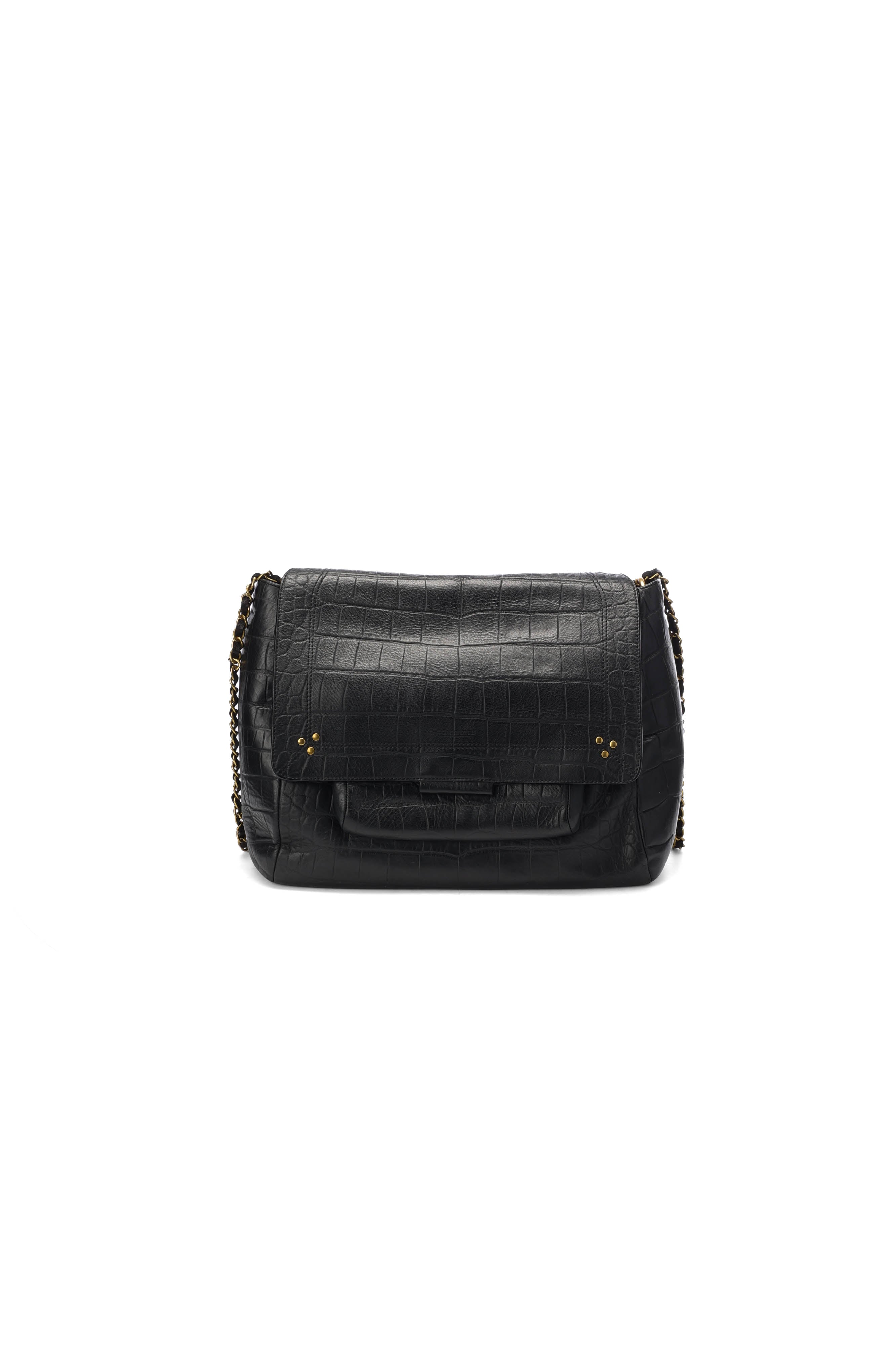 Lulu XL croco noir Jerome Dreyfuss
