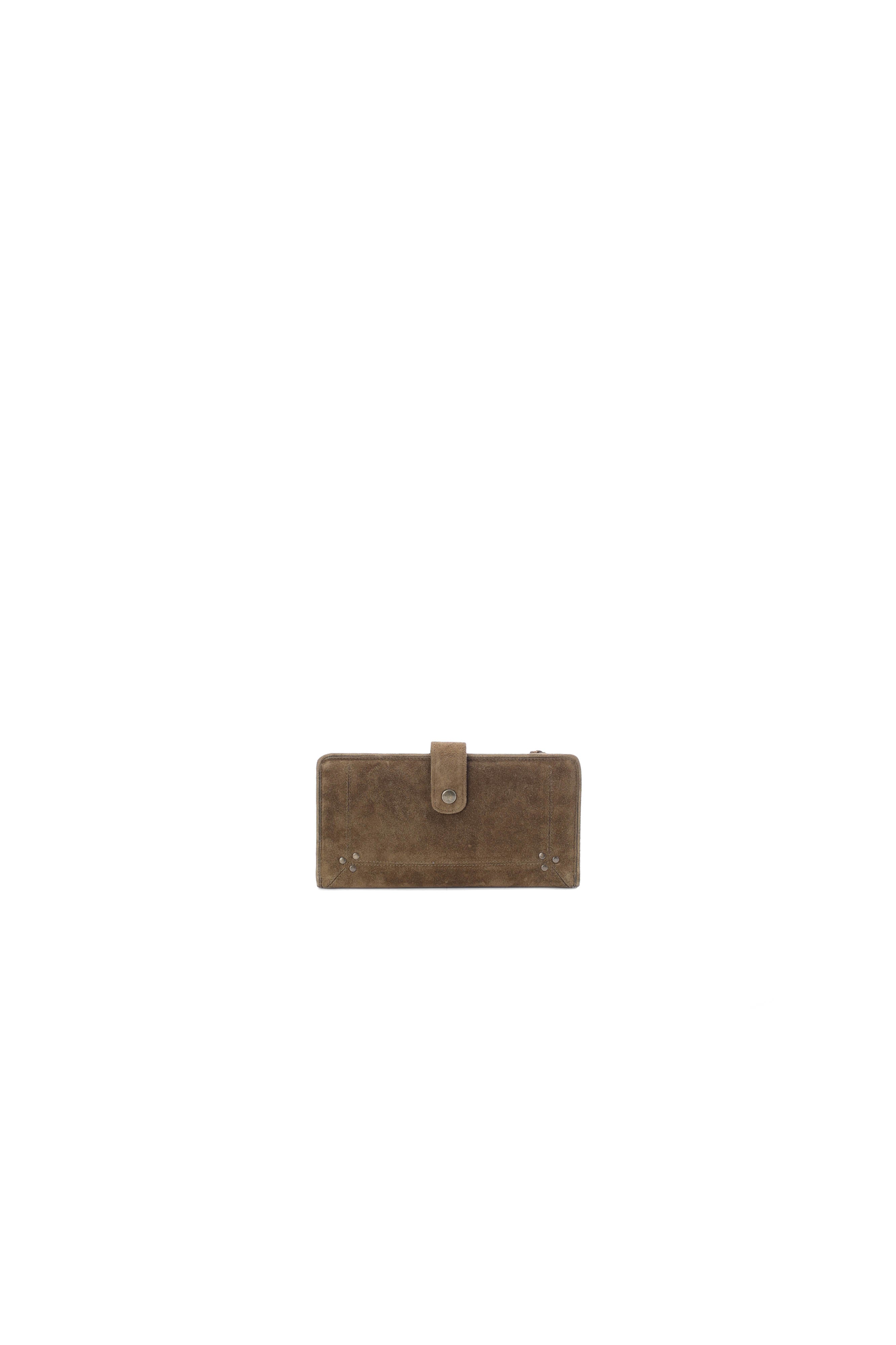 Porte mobile L Agneau croco kaki Jerome Dreyfuss