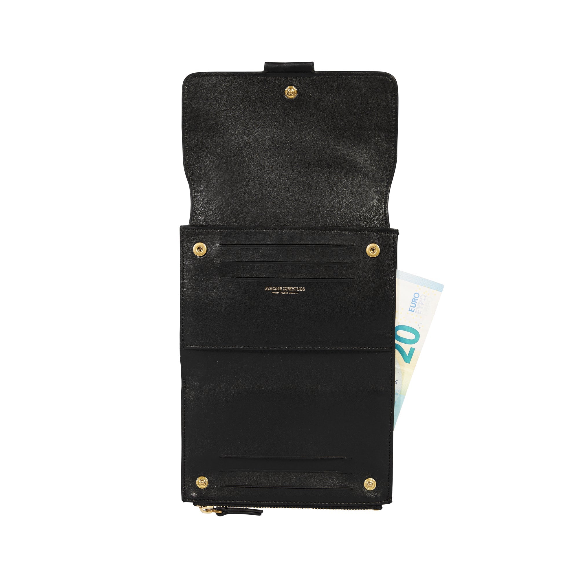 Lulu PM Vachette Croco Noir Jerome Dreyfuss