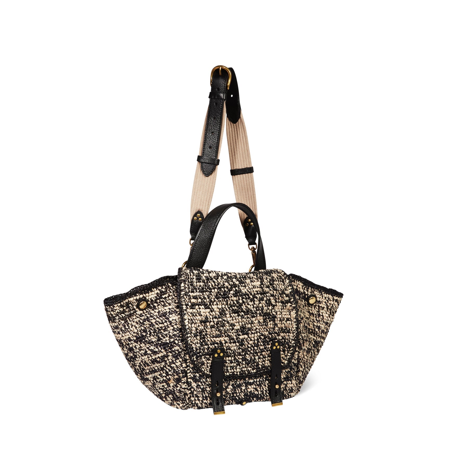Sac Stan Panier M Raphia Noir Jerome Dreyfuss