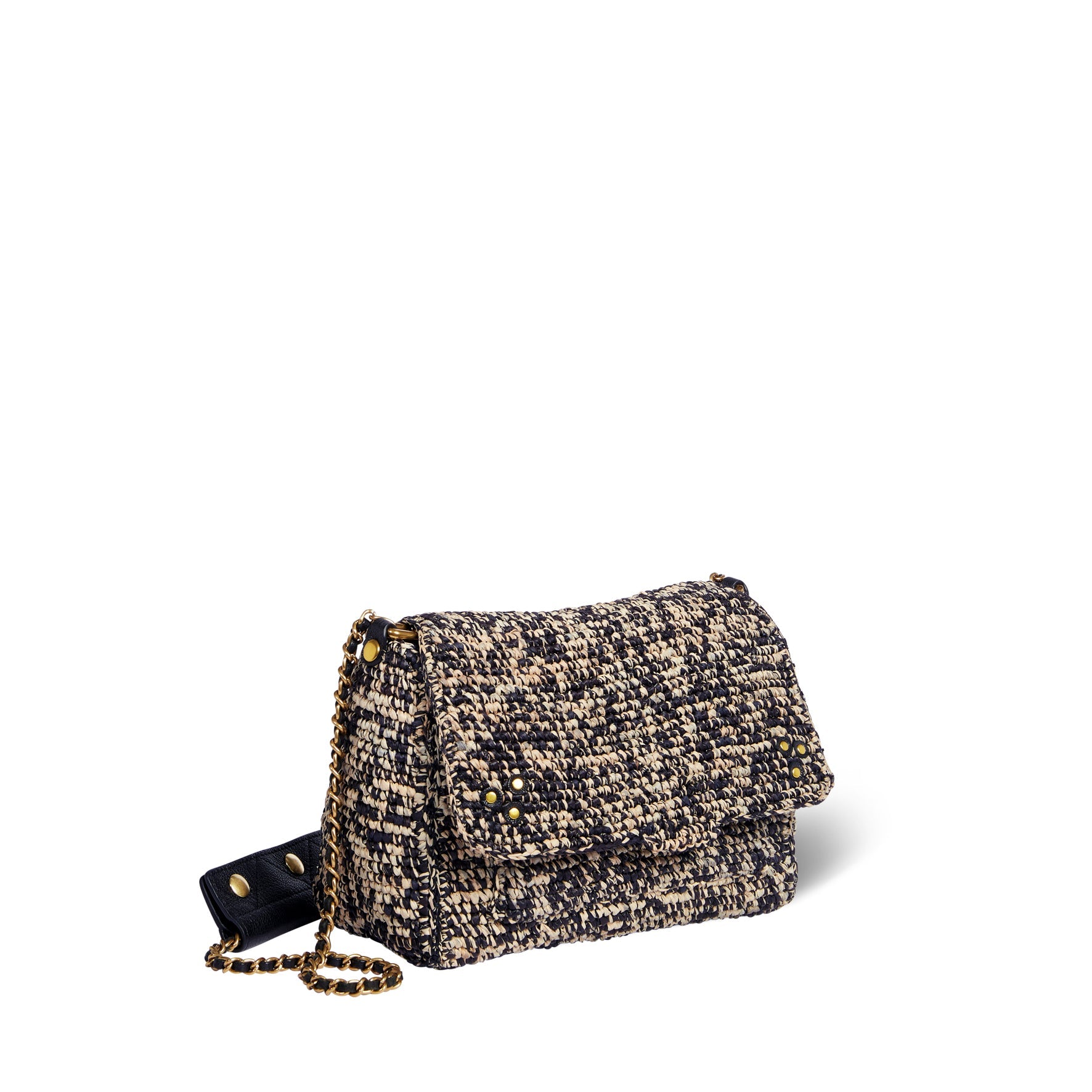 Sac Lulu M Raphia Noir Jerome Dreyfuss