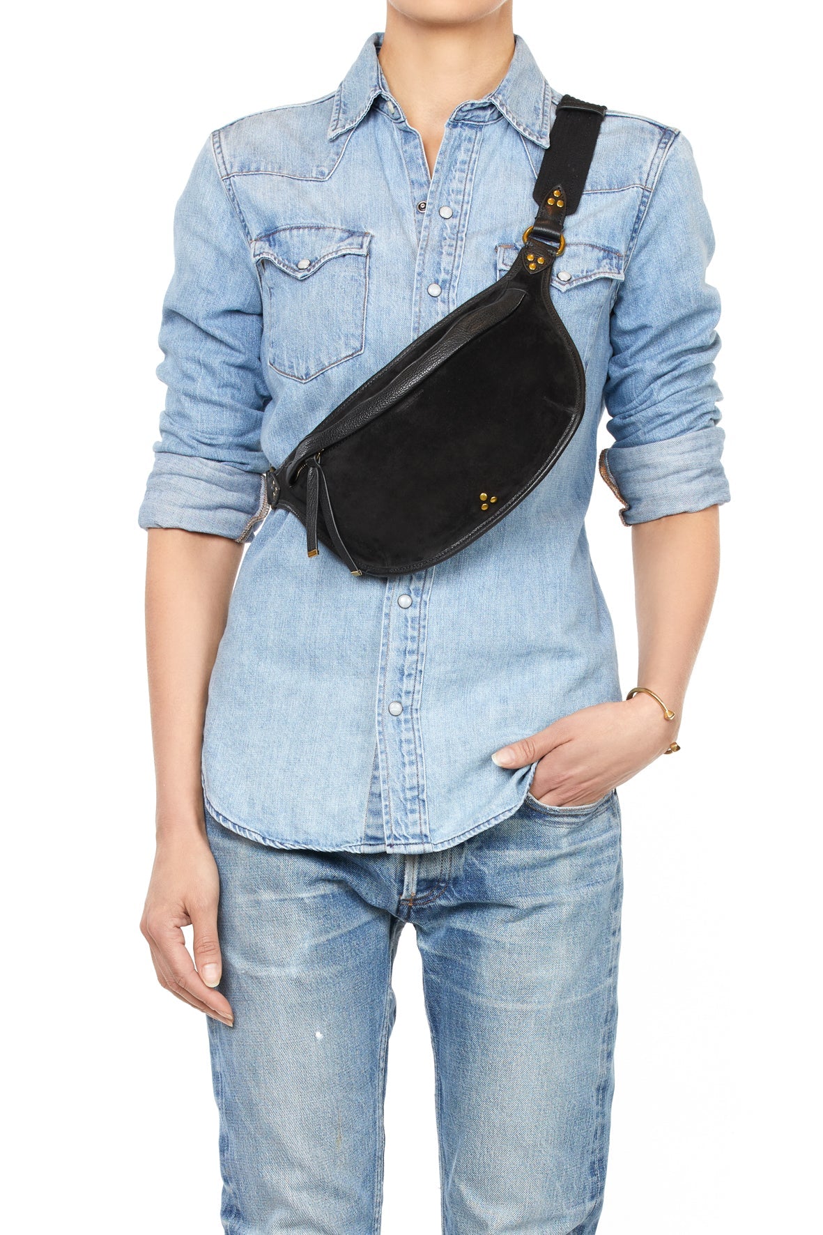 Stan Banane Croute velours Noir Jerome Dreyfuss