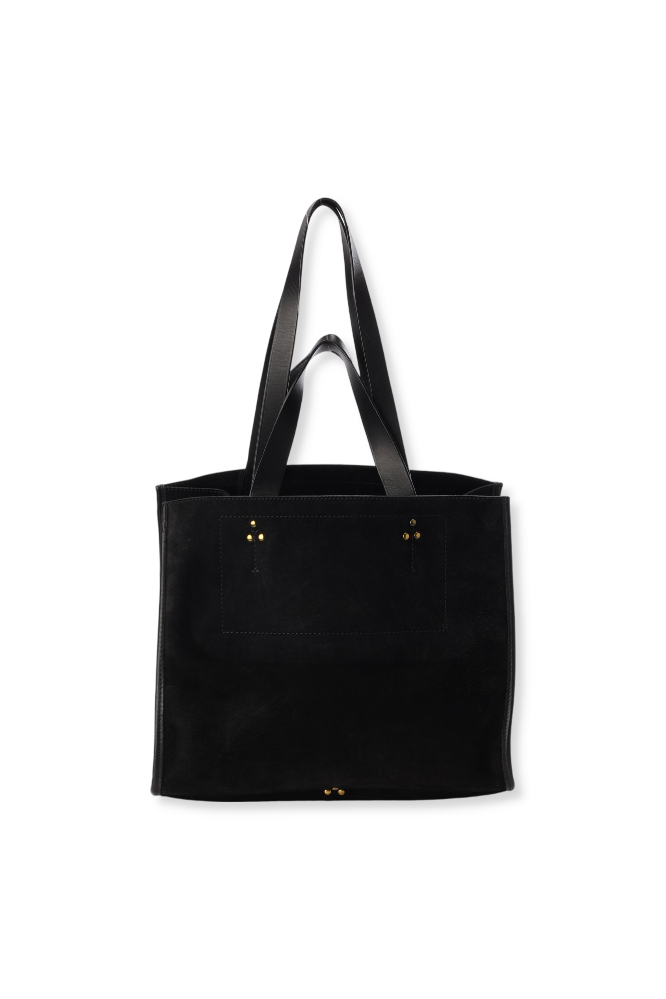 Sac Cabas Léon M Croûte Velours Noir Jerome Dreyfuss