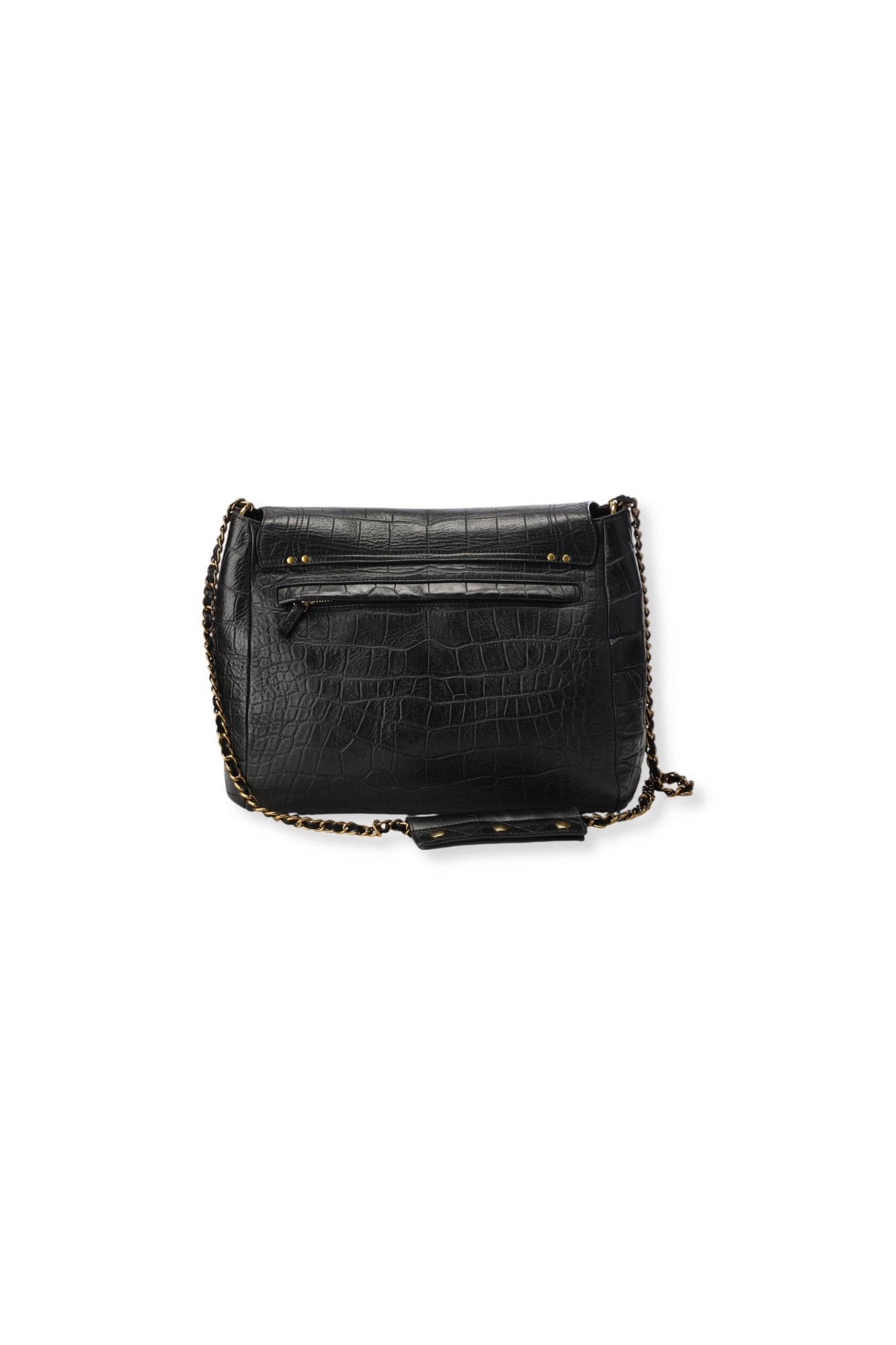 Lulu XL Vachette croco noir Jerome Dreyfuss