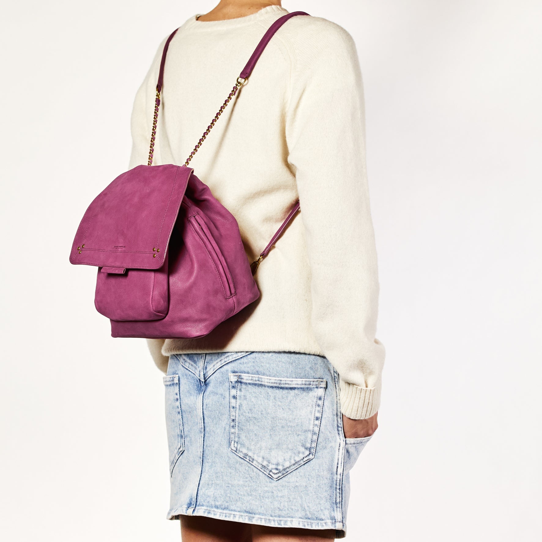 Lulu sac à dos Chèvre noircie boug Jerome Dreyfuss