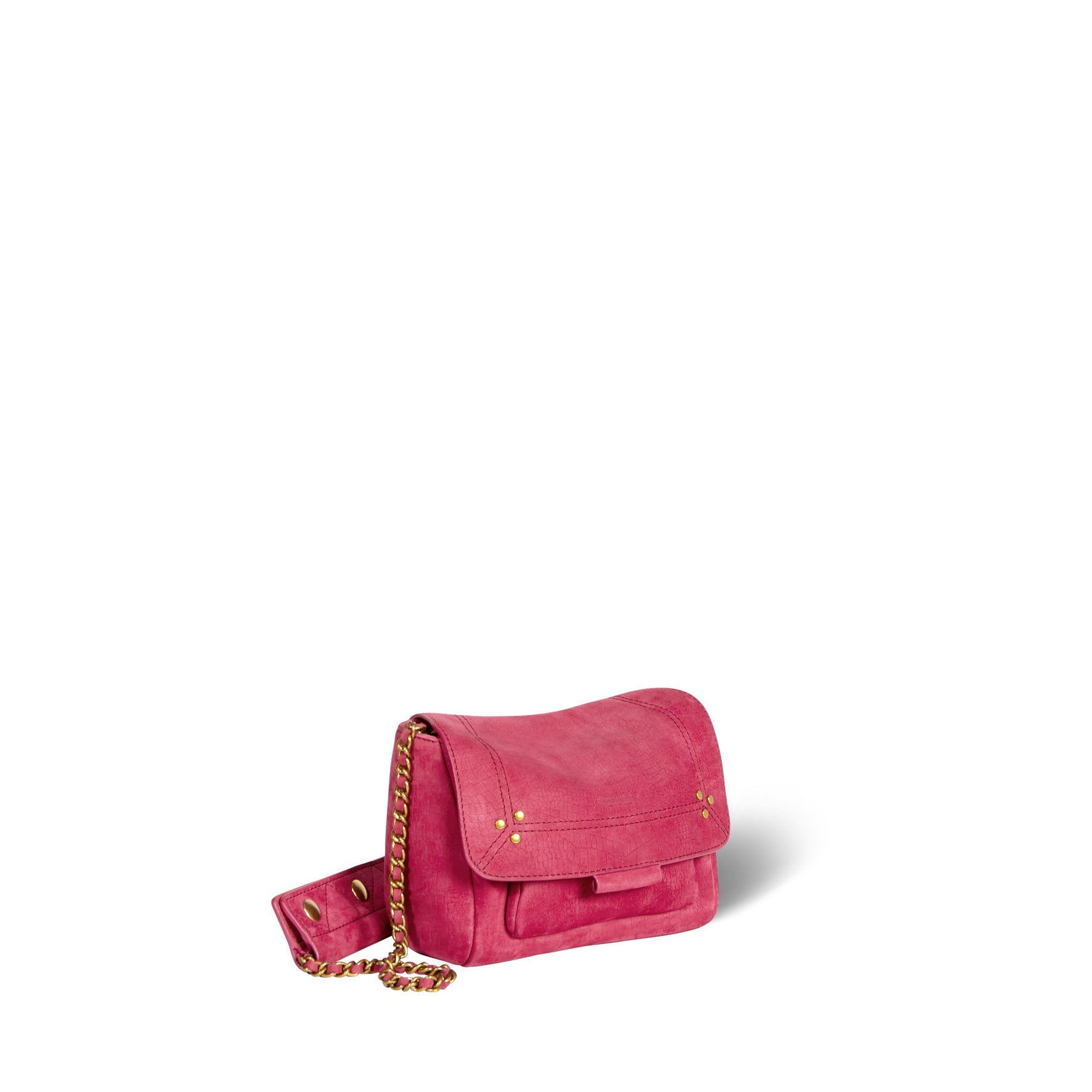 Lulu S taurillon Imprimé Croco Framboise Jerome Dreyfuss