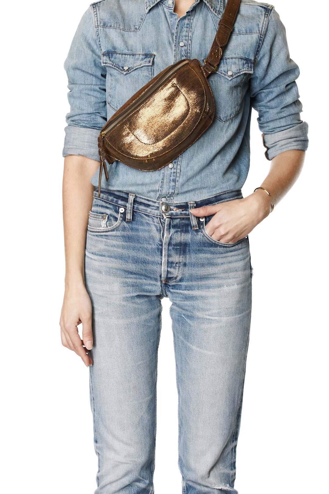 Lino banane Chèvre Lamé Bronze Jerome Dreyfuss