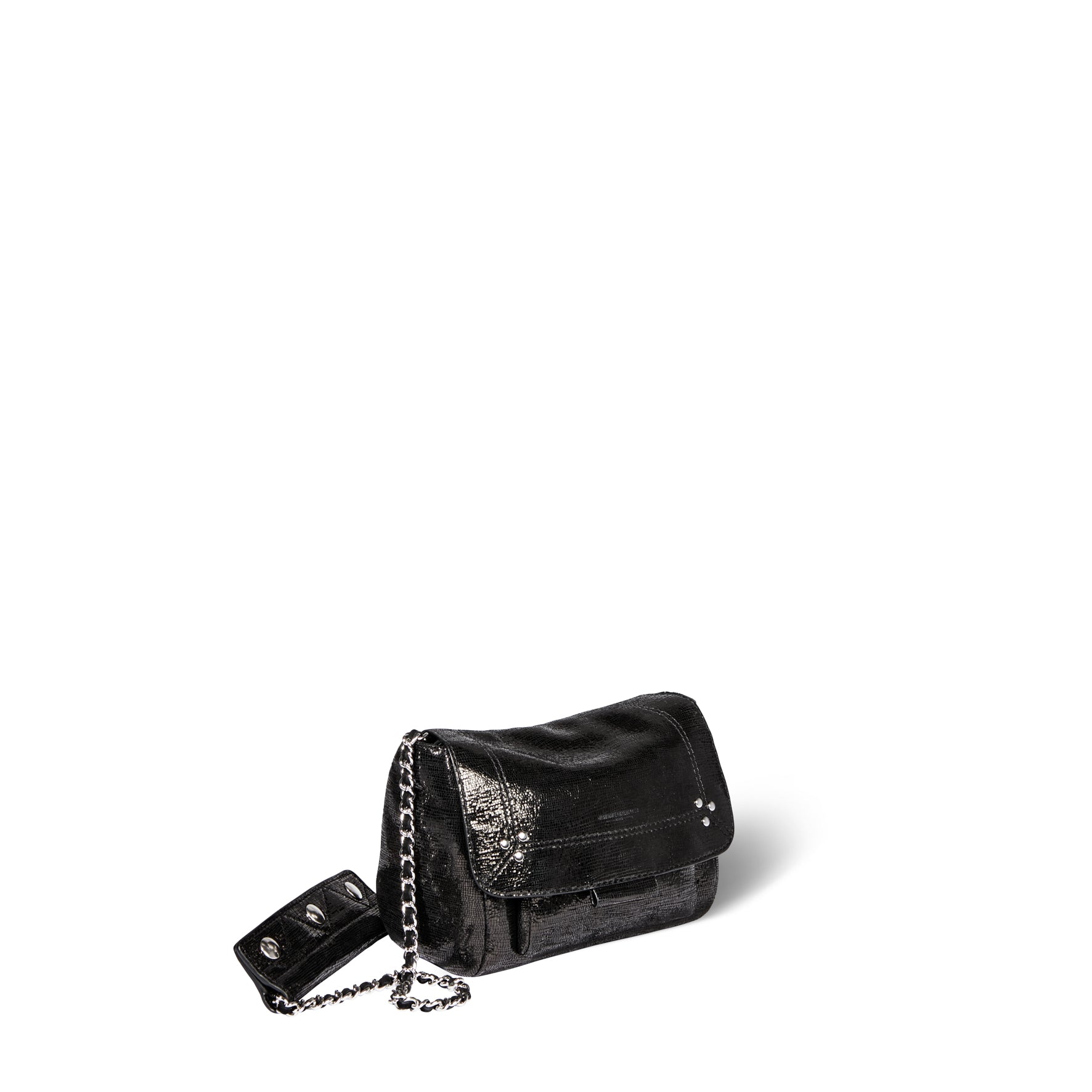 Lulu S Chèvre Lamé Noir Jerome Dreyfuss