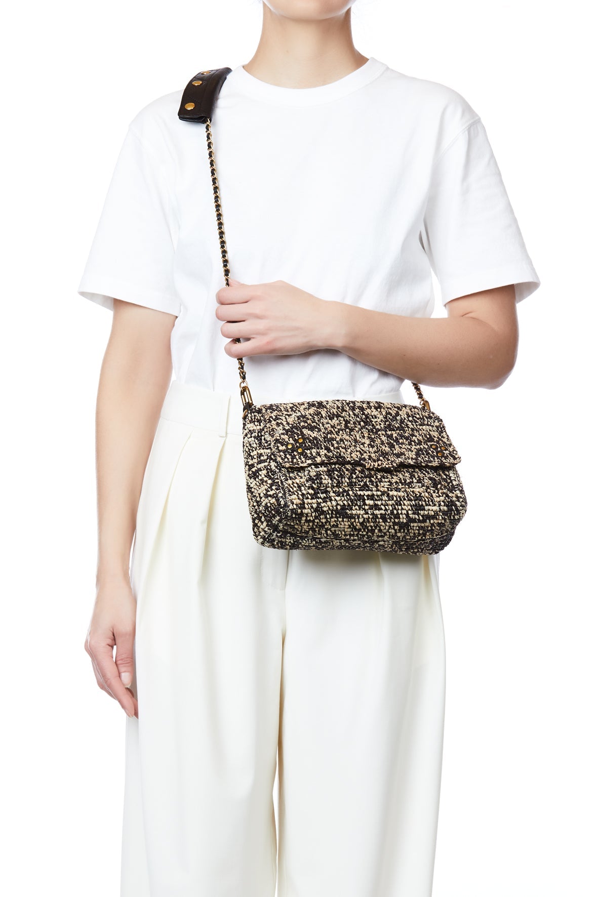 Sac Lulu M Raphia Noir Jerome Dreyfuss