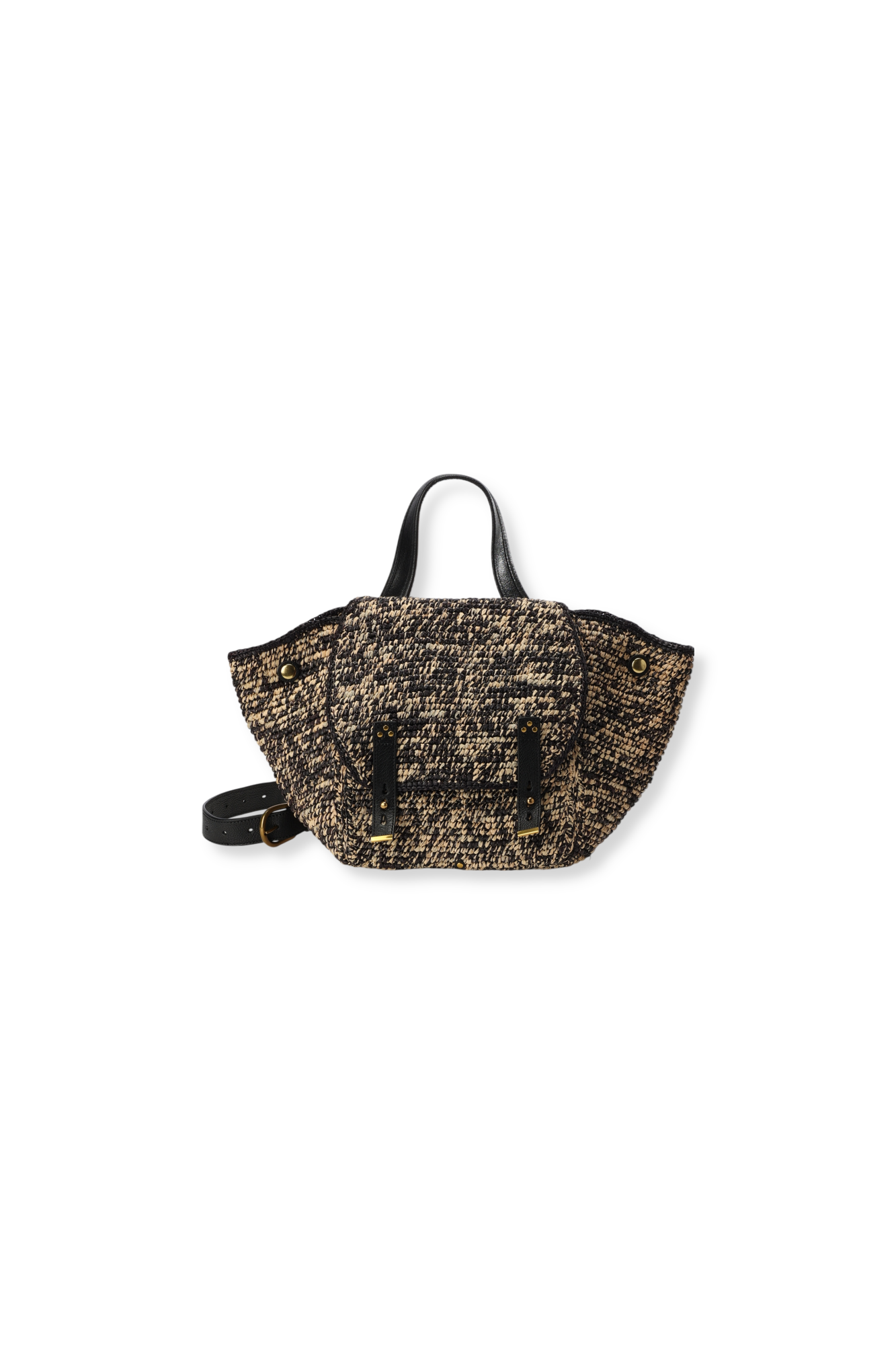 Sac Stan Panier M Raphia Noir Jerome Dreyfuss