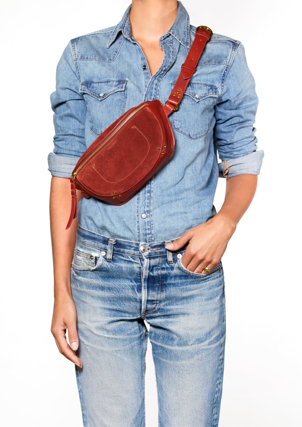 Lino banane Chèvre grainé old red Jerome Dreyfuss