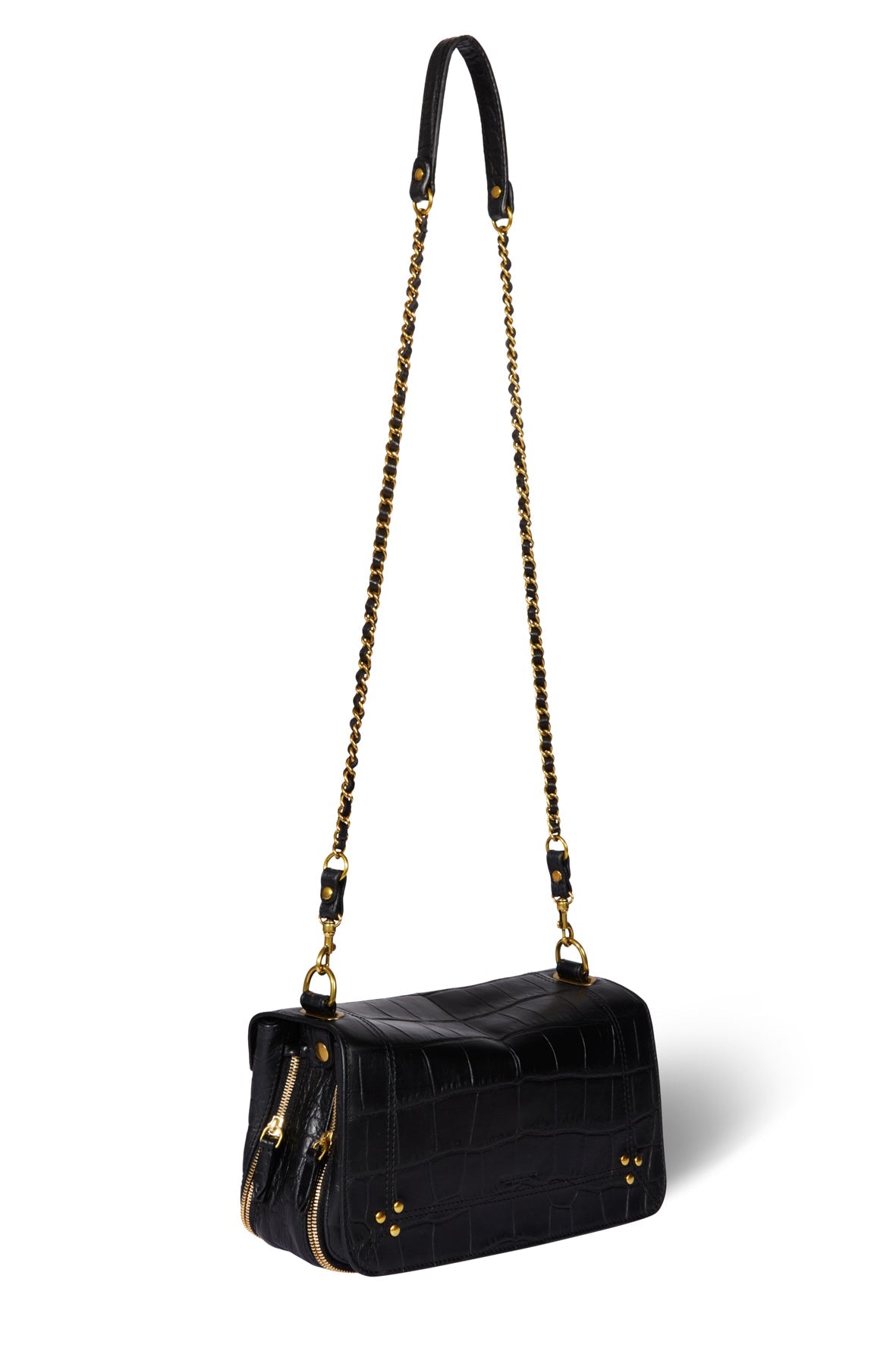 Bobi Vachette Croco Noir Jerome Dreyfuss