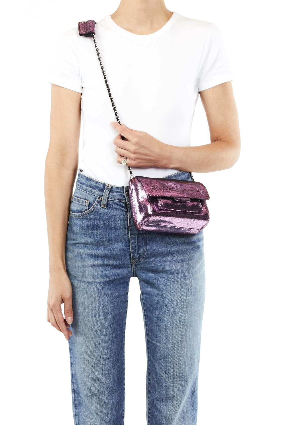 Lulu S Chèvre Lamé Rose Jerome Dreyfuss