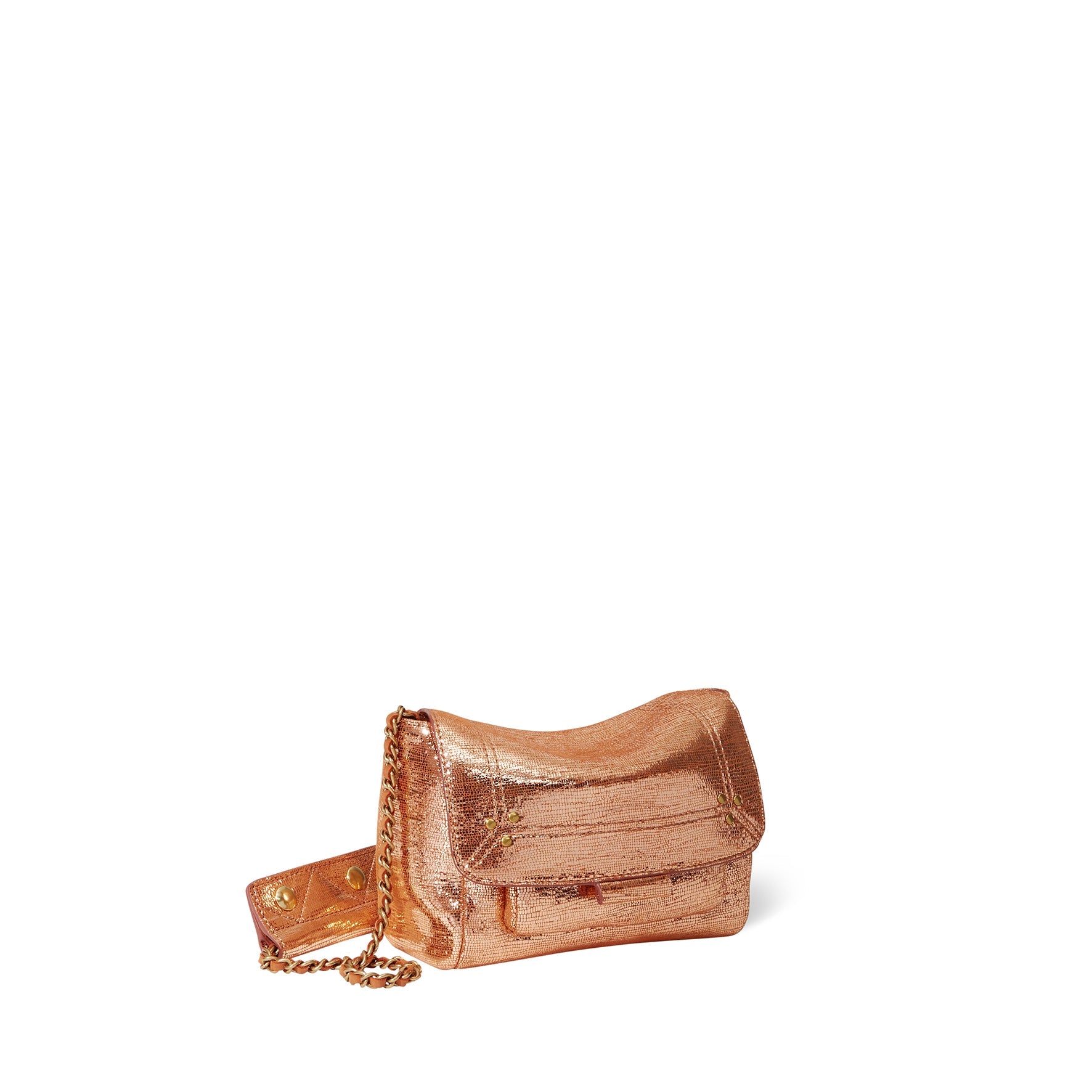 Lulu S Chèvre Lamé Rose Gold Jerome Dreyfuss