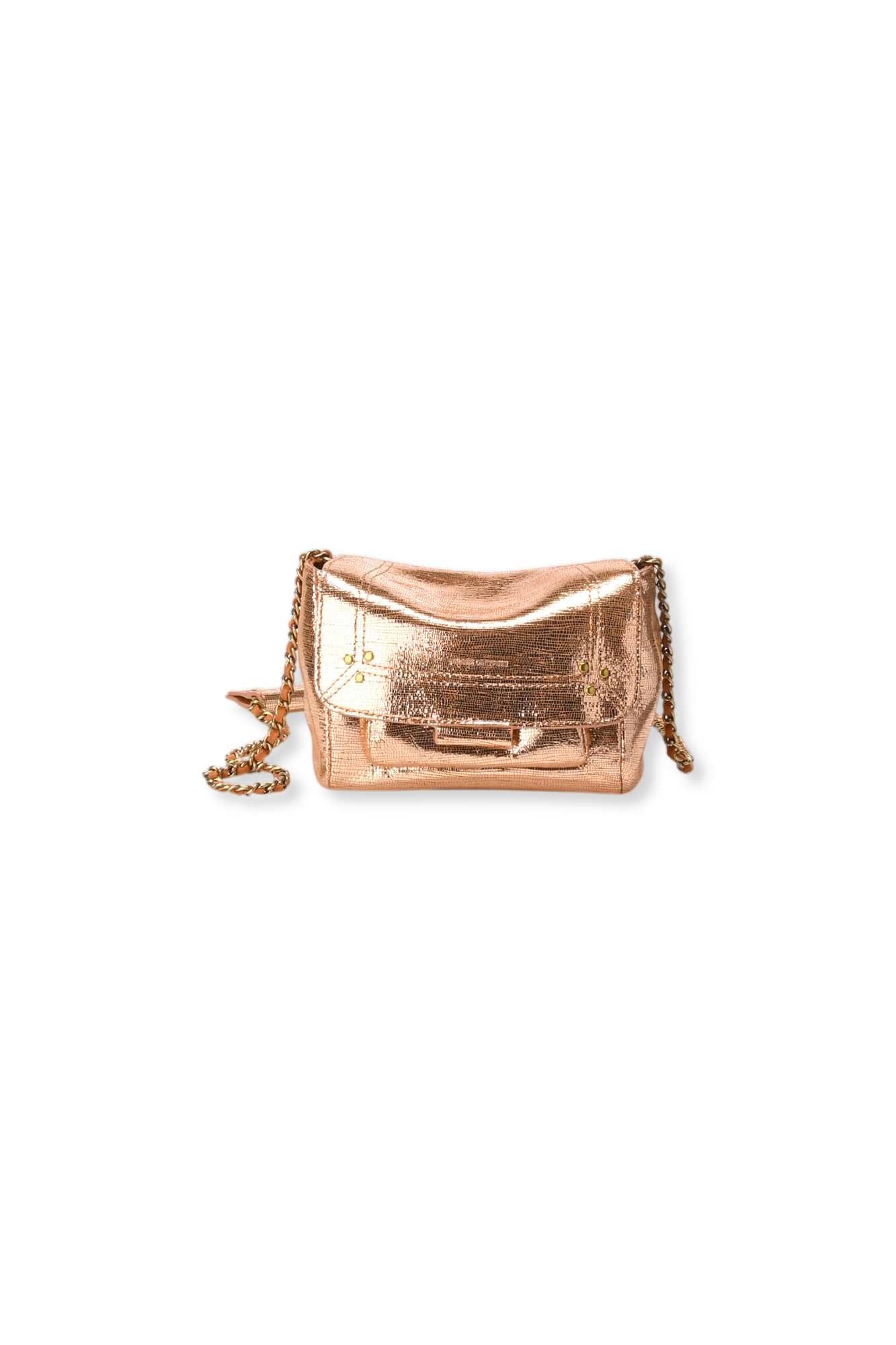 Lulu S Chèvre Lamé Rose Gold Jerome Dreyfuss