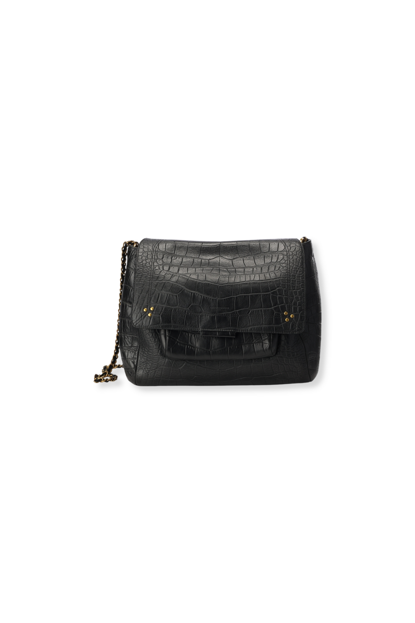 Lulu XL Vachette croco noir Jerome Dreyfuss