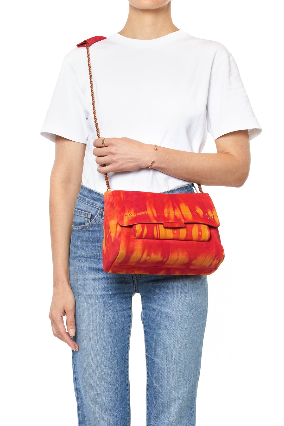 Lulu L Croute velours Tie dye Orange Jerome Dreyfuss