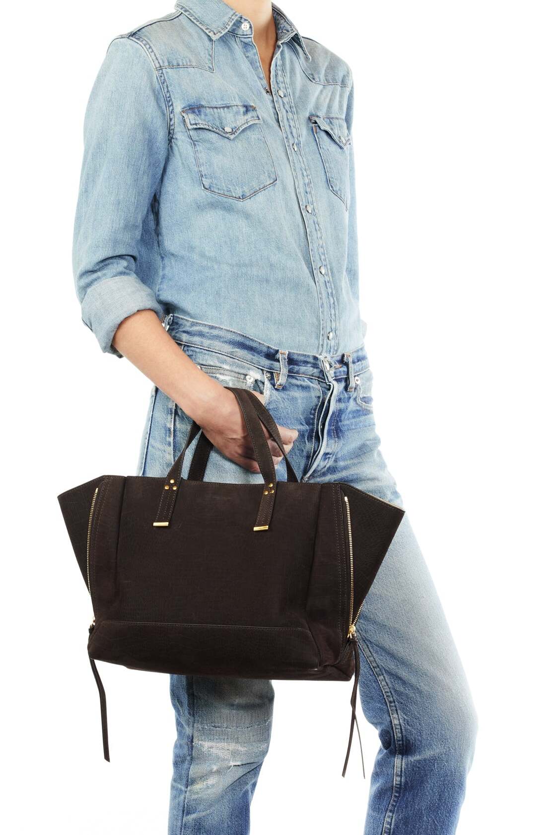 Jorge M taurillon Croco Moka Jerome Dreyfuss