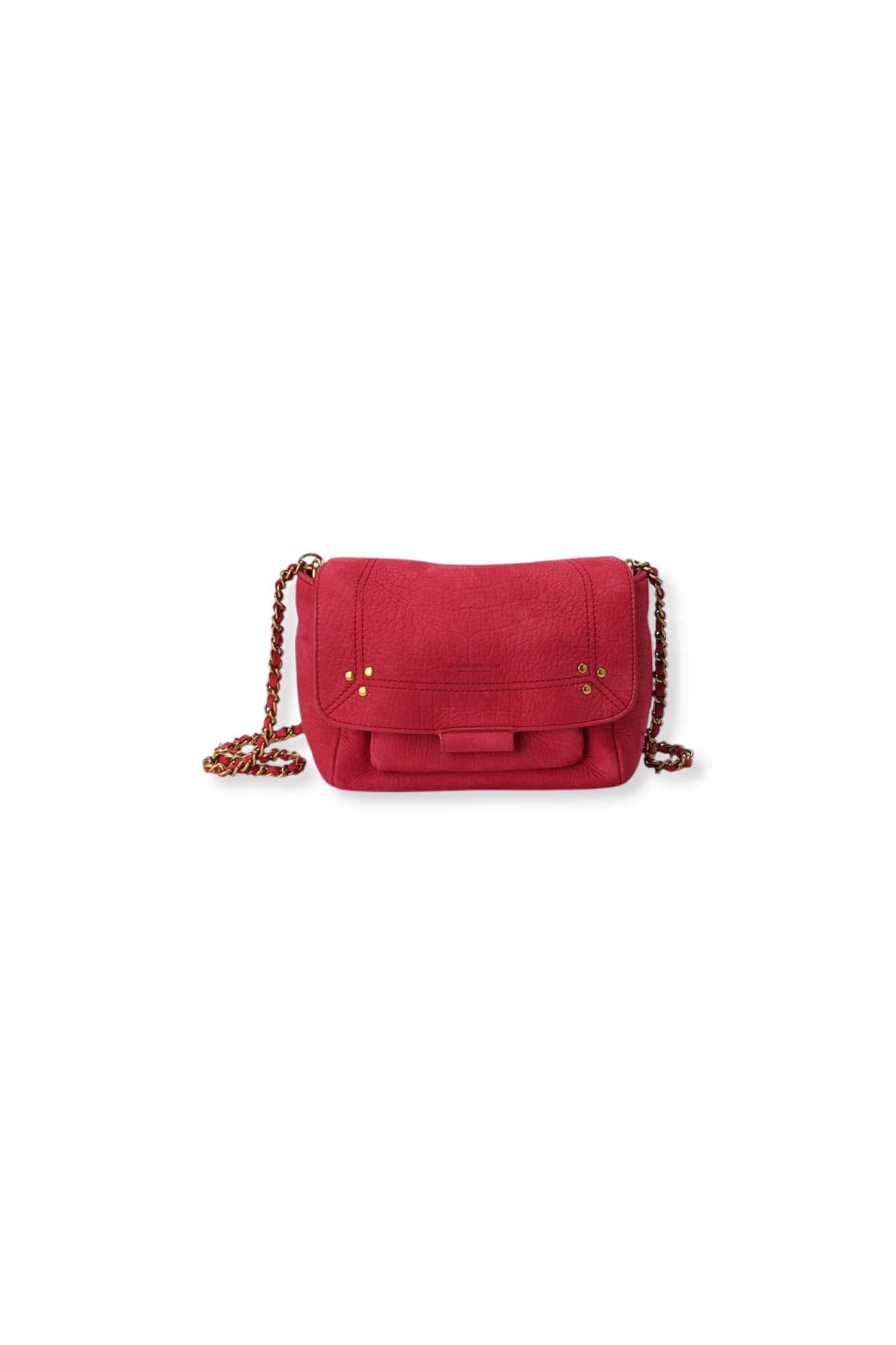 Lulu S taurillon Imprimé Croco Framboise Jerome Dreyfuss