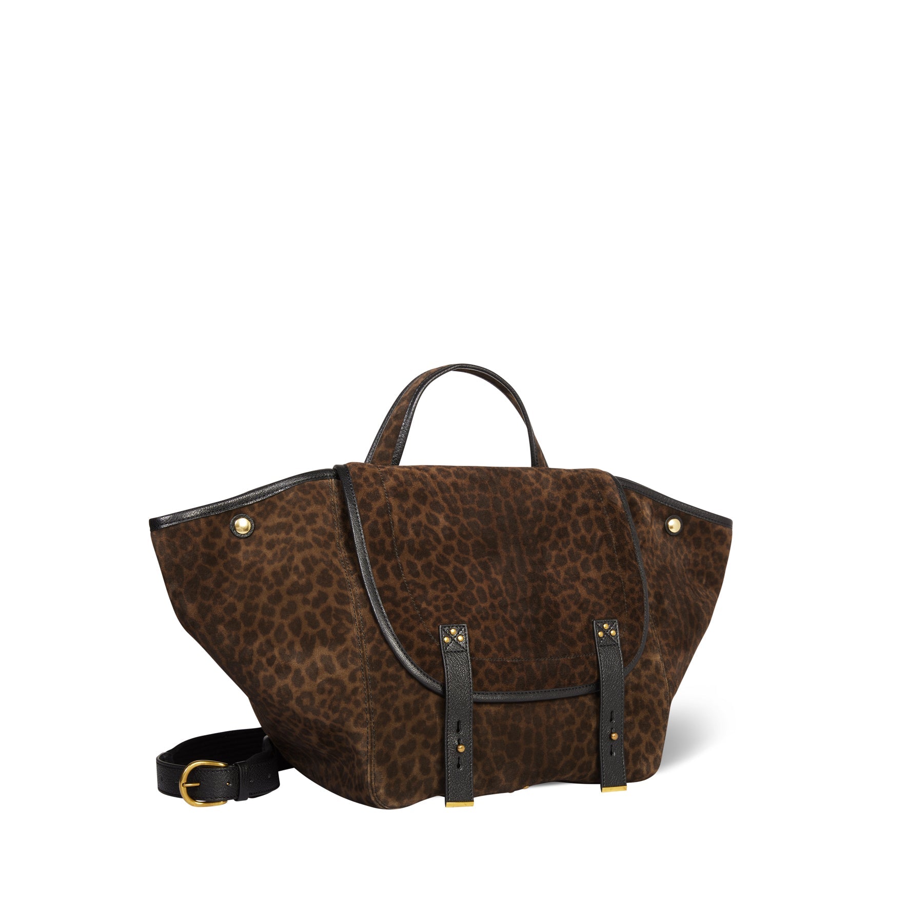 Stan Panier L Croute velours Imprimé Léopard Kaki Jerome Dreyfuss