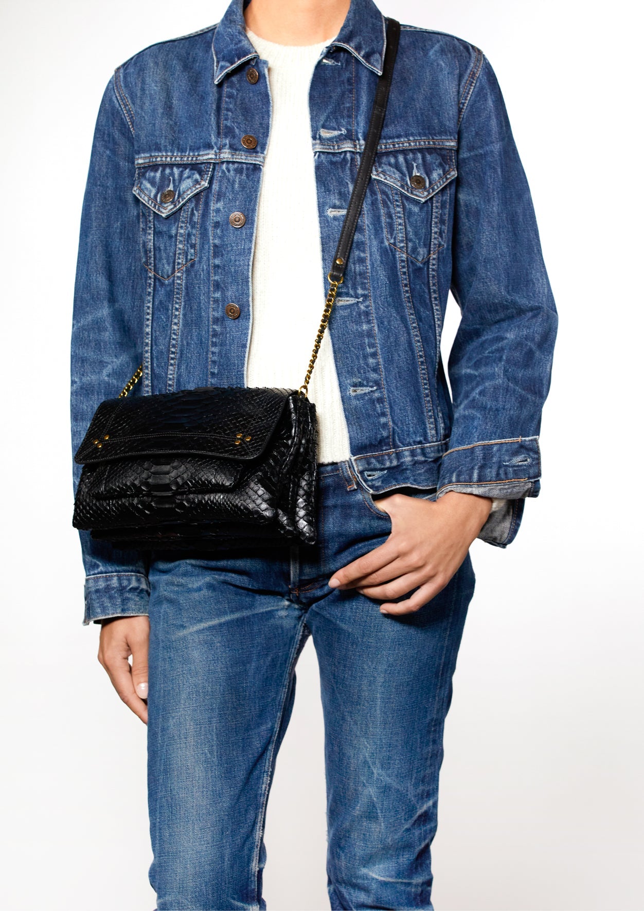 Charly M python noir Jerome Dreyfuss