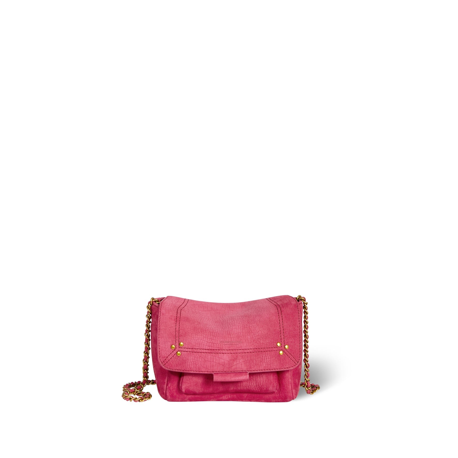 Lulu S taurillon Imprimé Croco Framboise Jerome Dreyfuss