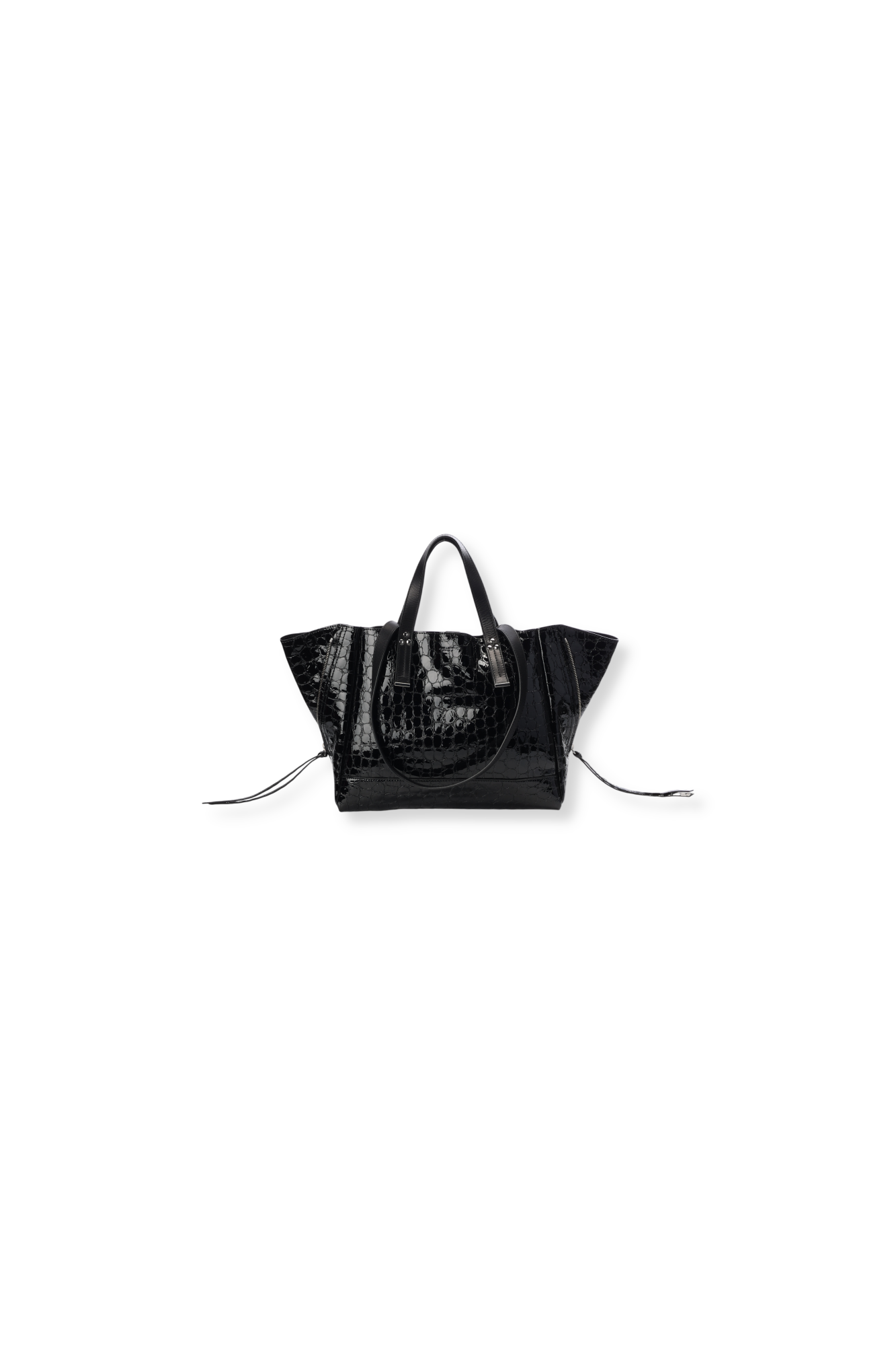 Georges M Agneau croco vernis noir Jerome Dreyfuss